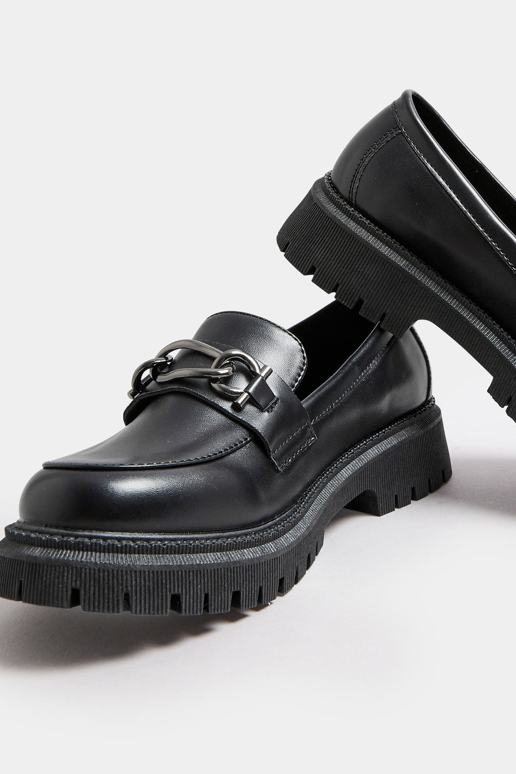  Mocassins Noirs Chunky Pieds Larges E