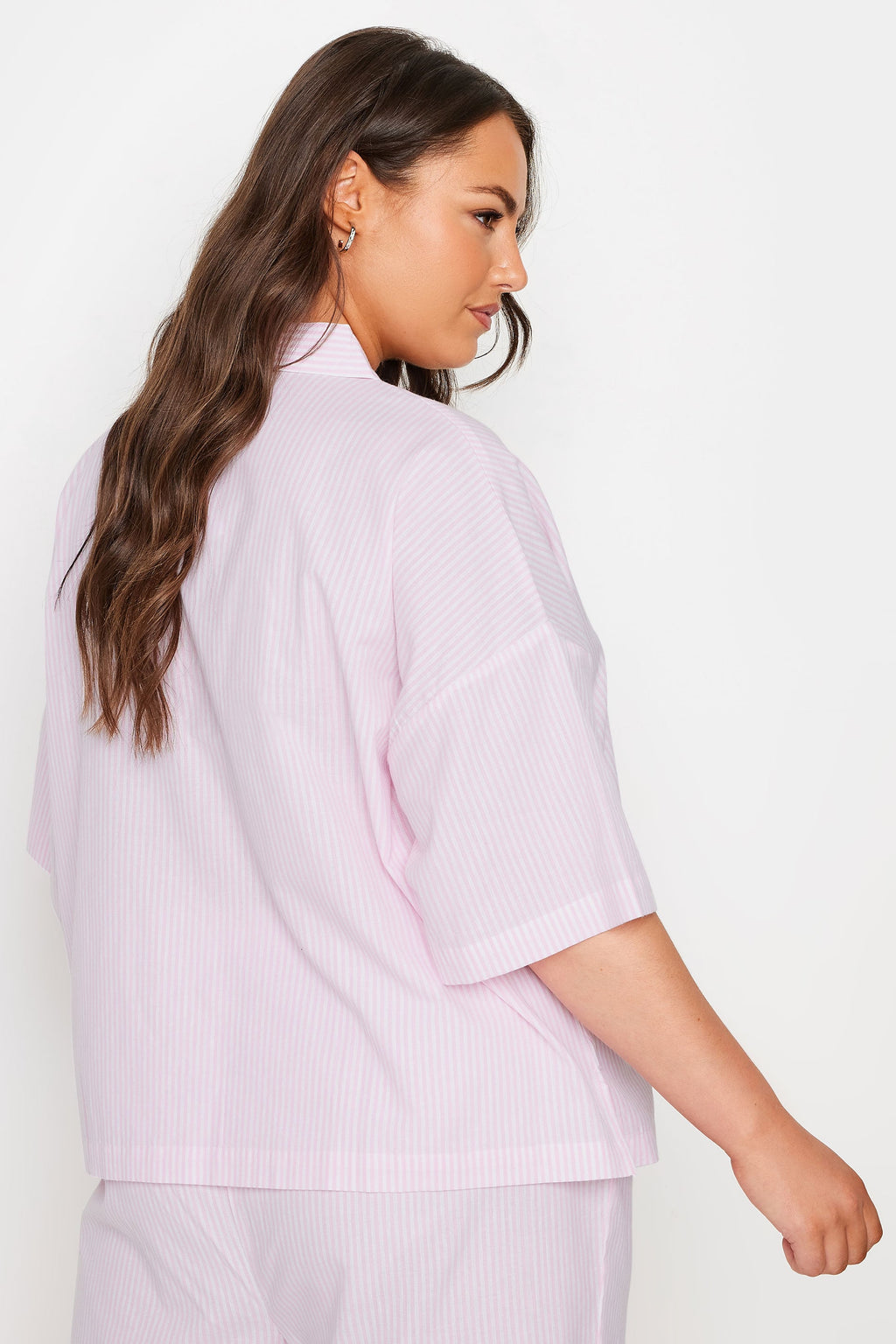  YOURS - Chemisier Pyjama Rose Pastel Design Rayures