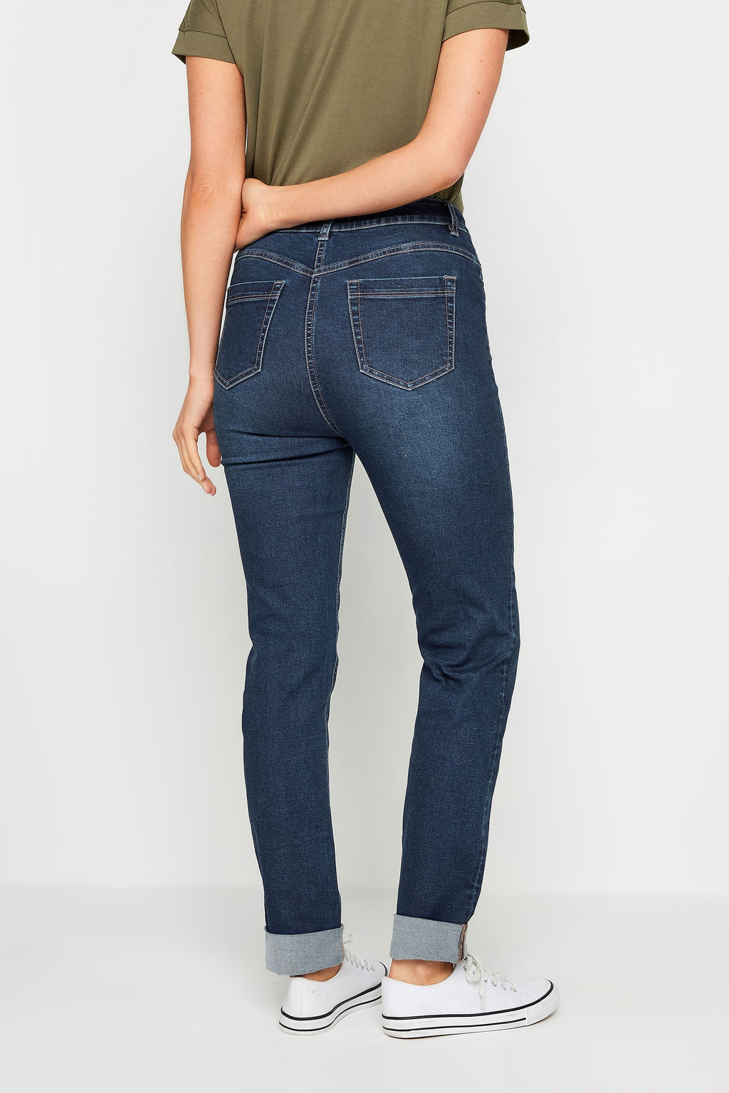  LTS Tall Blue Mid Wash Cigarette Jeans