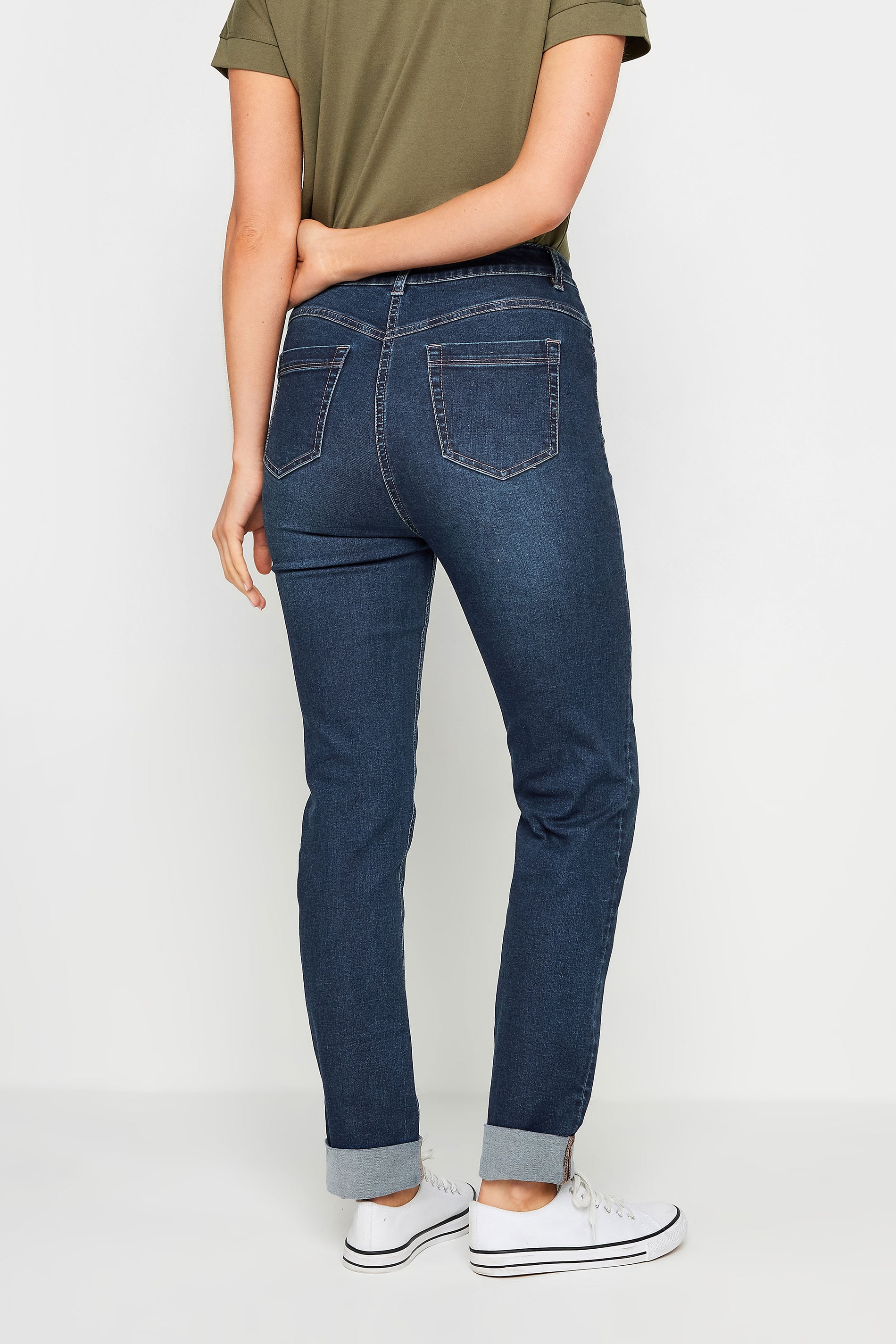  LTS Tall Blue Mid Wash Cigarette Jeans
