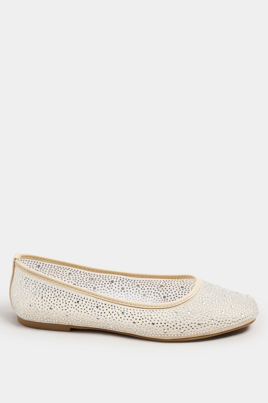  Ballerines Nudes à Strass Pieds Larges E