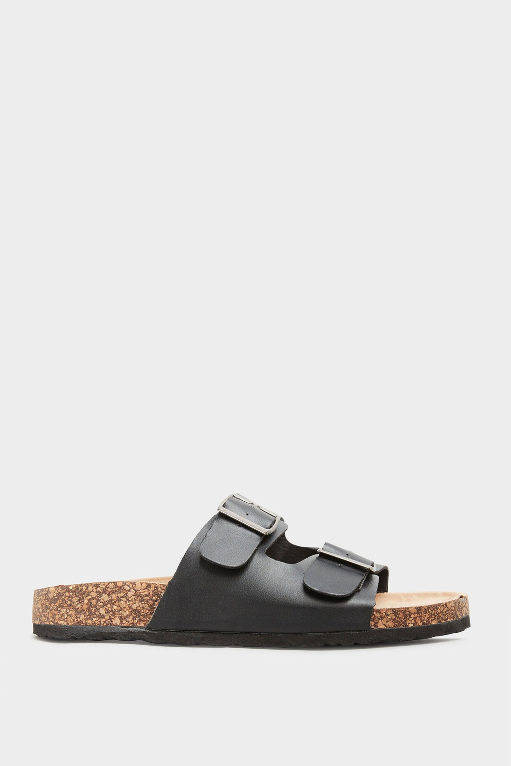  Sandales Noires à Boucles Pieds Larges EEE