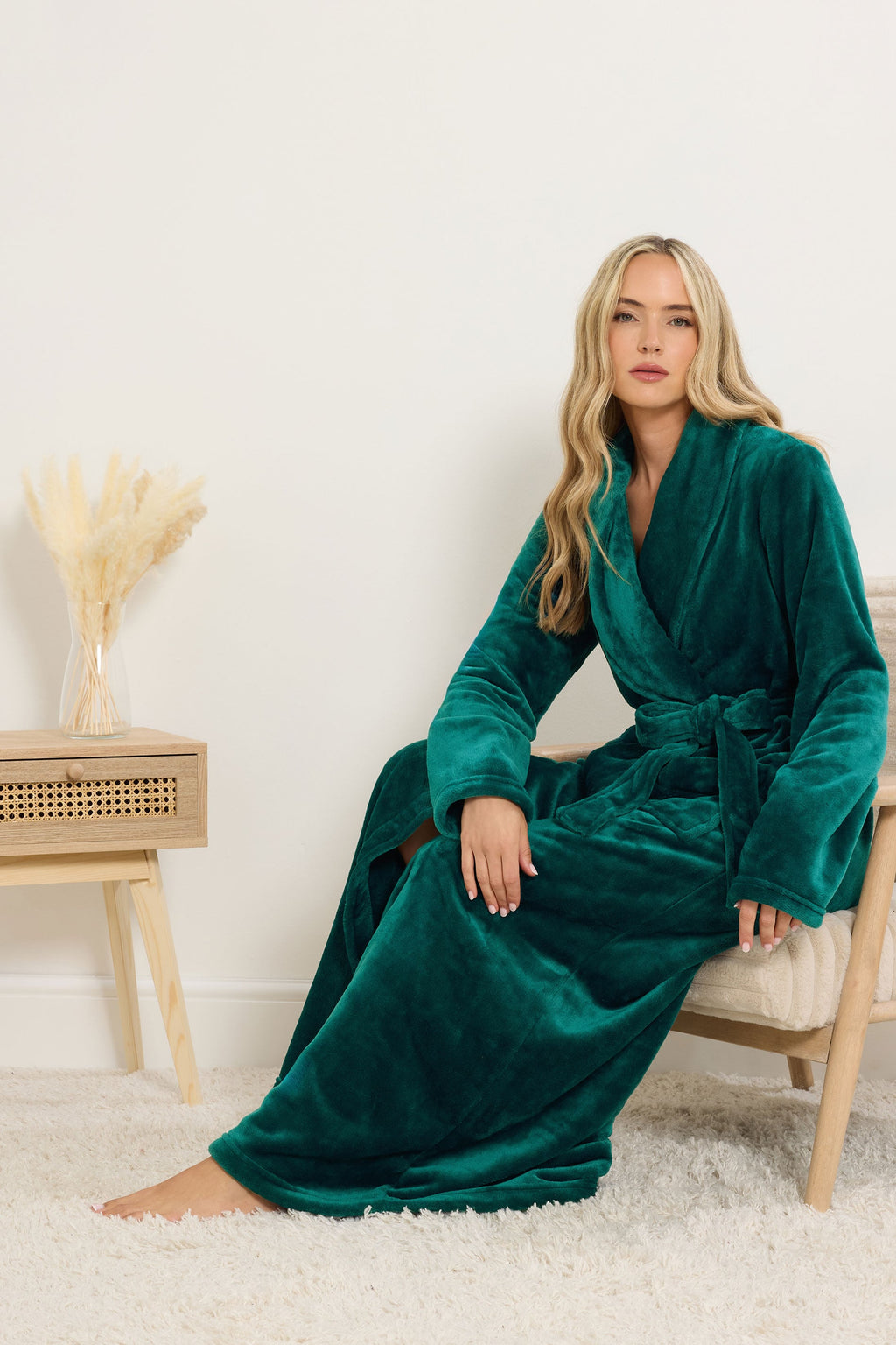  LTS Tall Teal Green Super Luxe Maxi Dressing Gown
