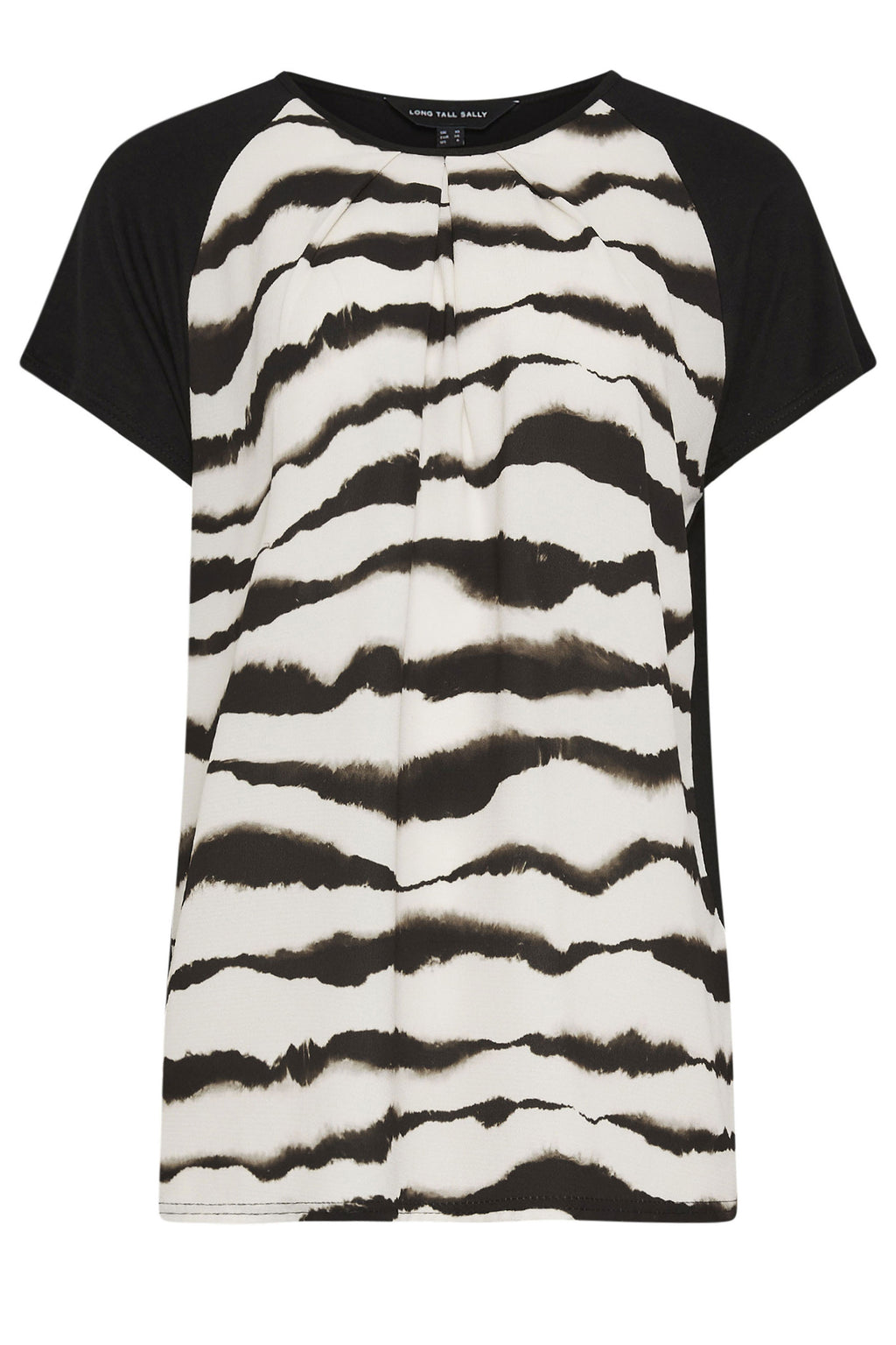  LTS Tall Black Blurred Abstract Print Front T-Shirt