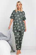  YOURS - Ensemble De Pyjama Gris Imprimé Coeurs