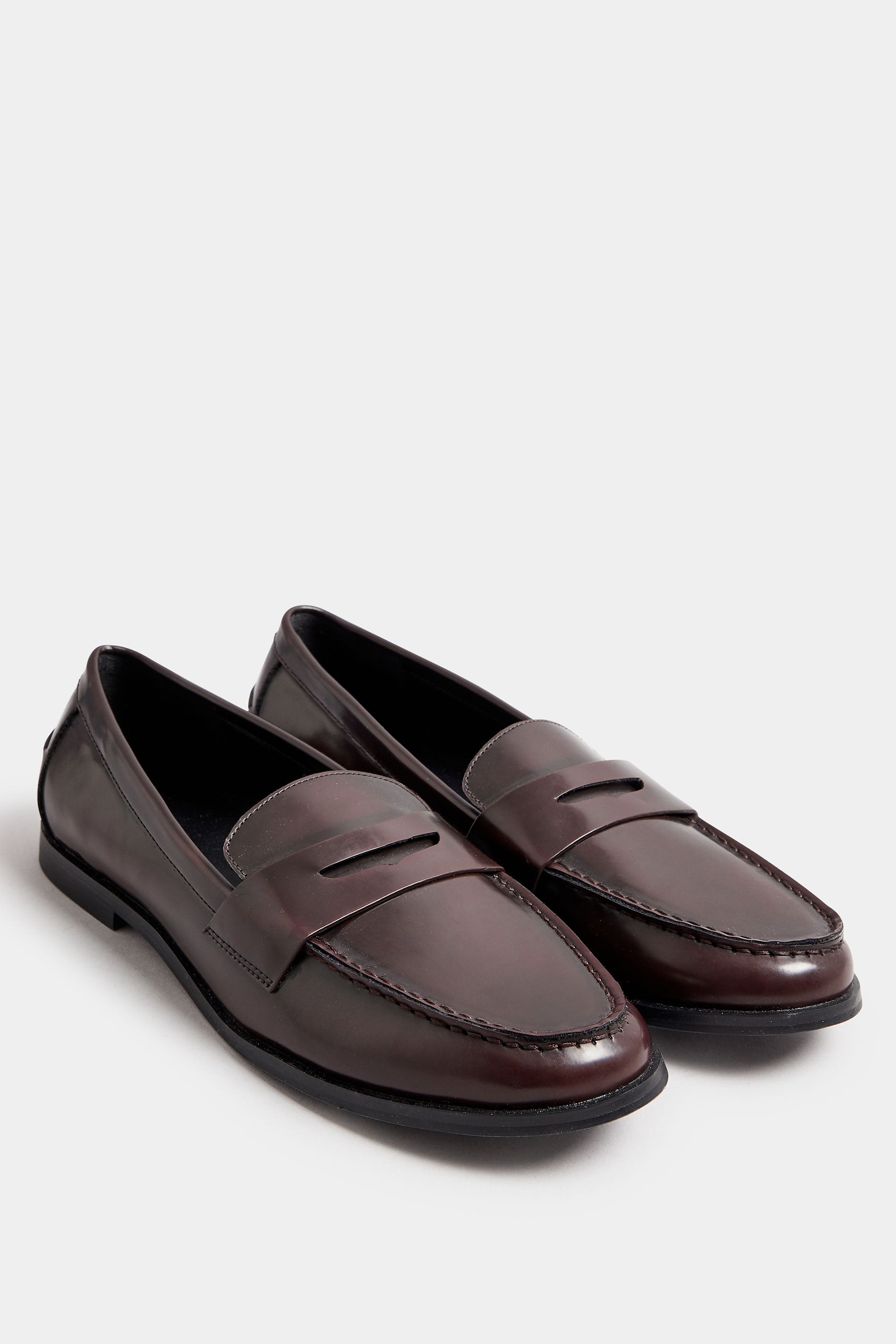  LTS Burgundy Red Patent Loafers In Standard Fit