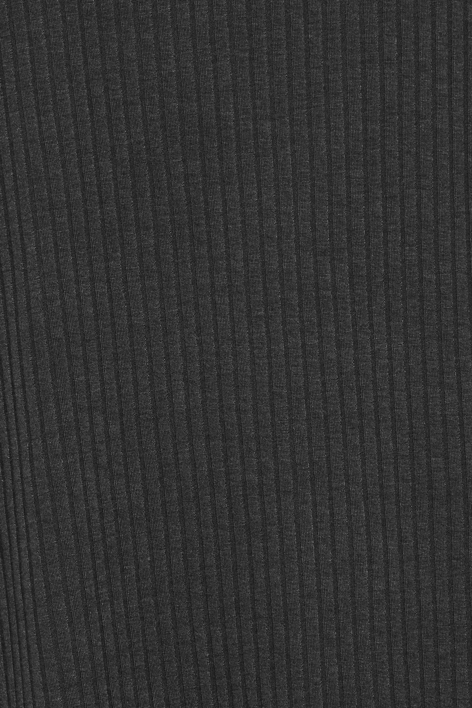  YOURS - Mini Robe Noire Nervurée Volantée En Jersey