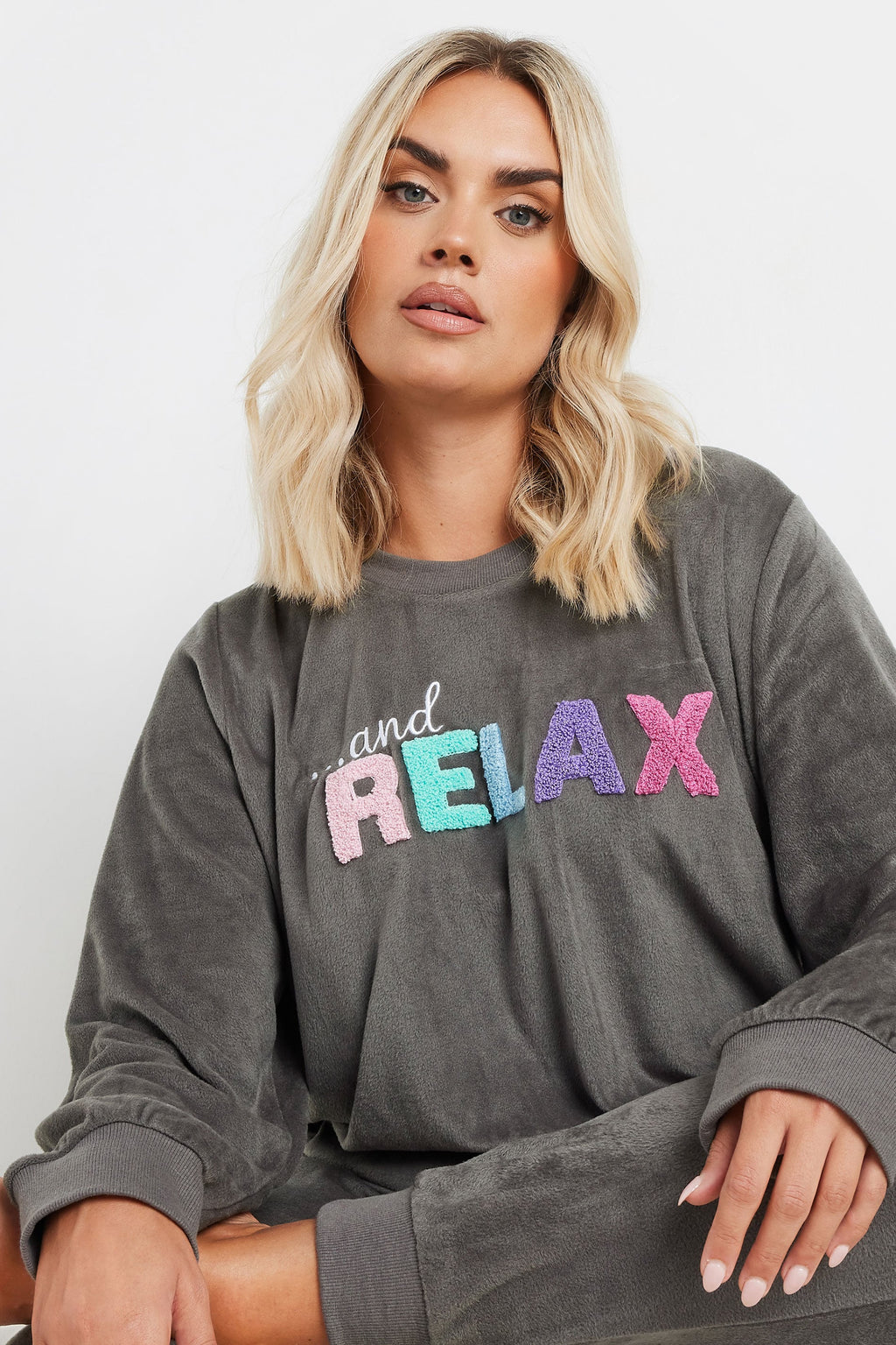  YOURS - Ensemble Loungewear Gris 'And Relax'
