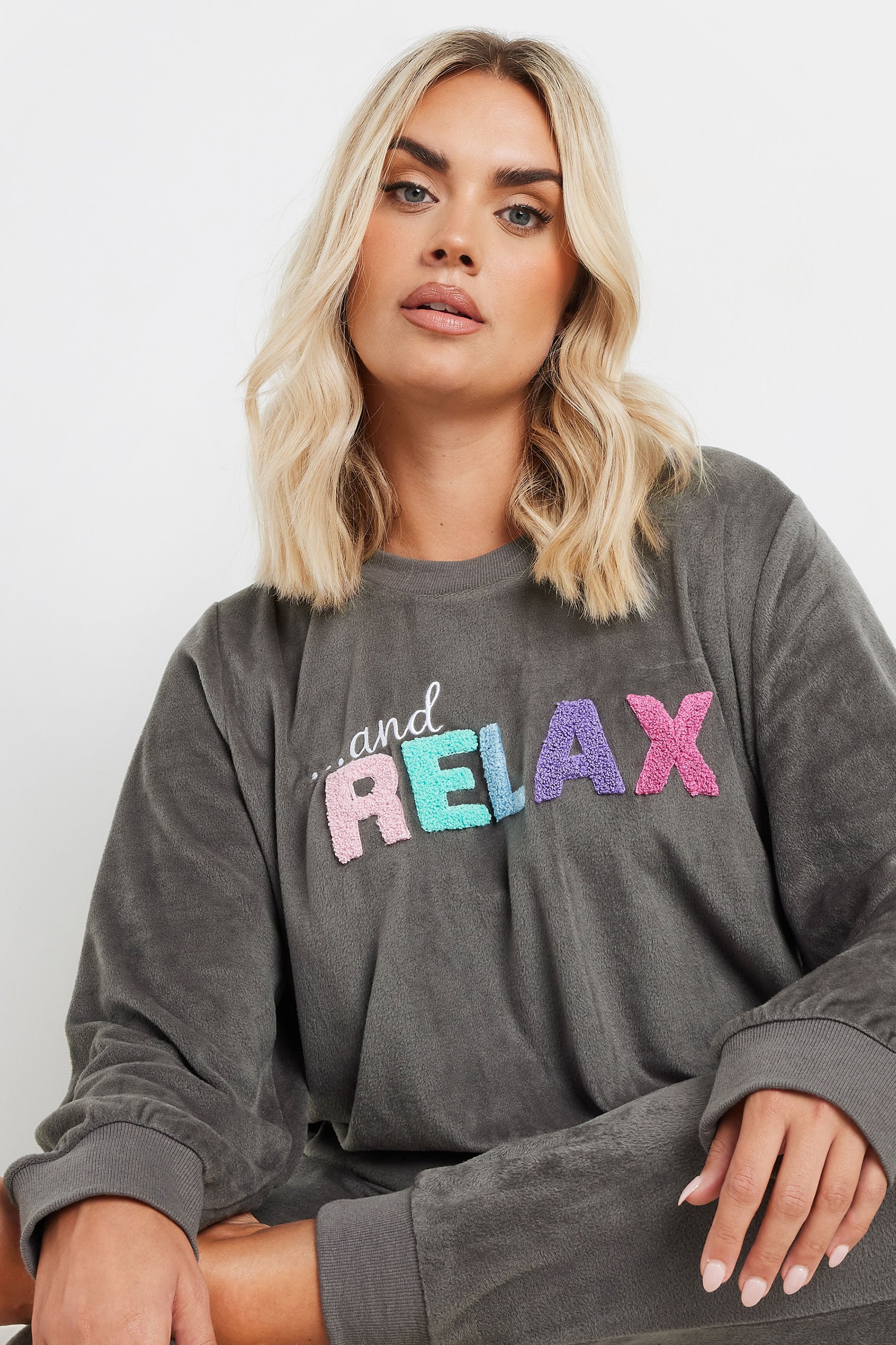  YOURS - Ensemble Loungewear Gris 'And Relax'