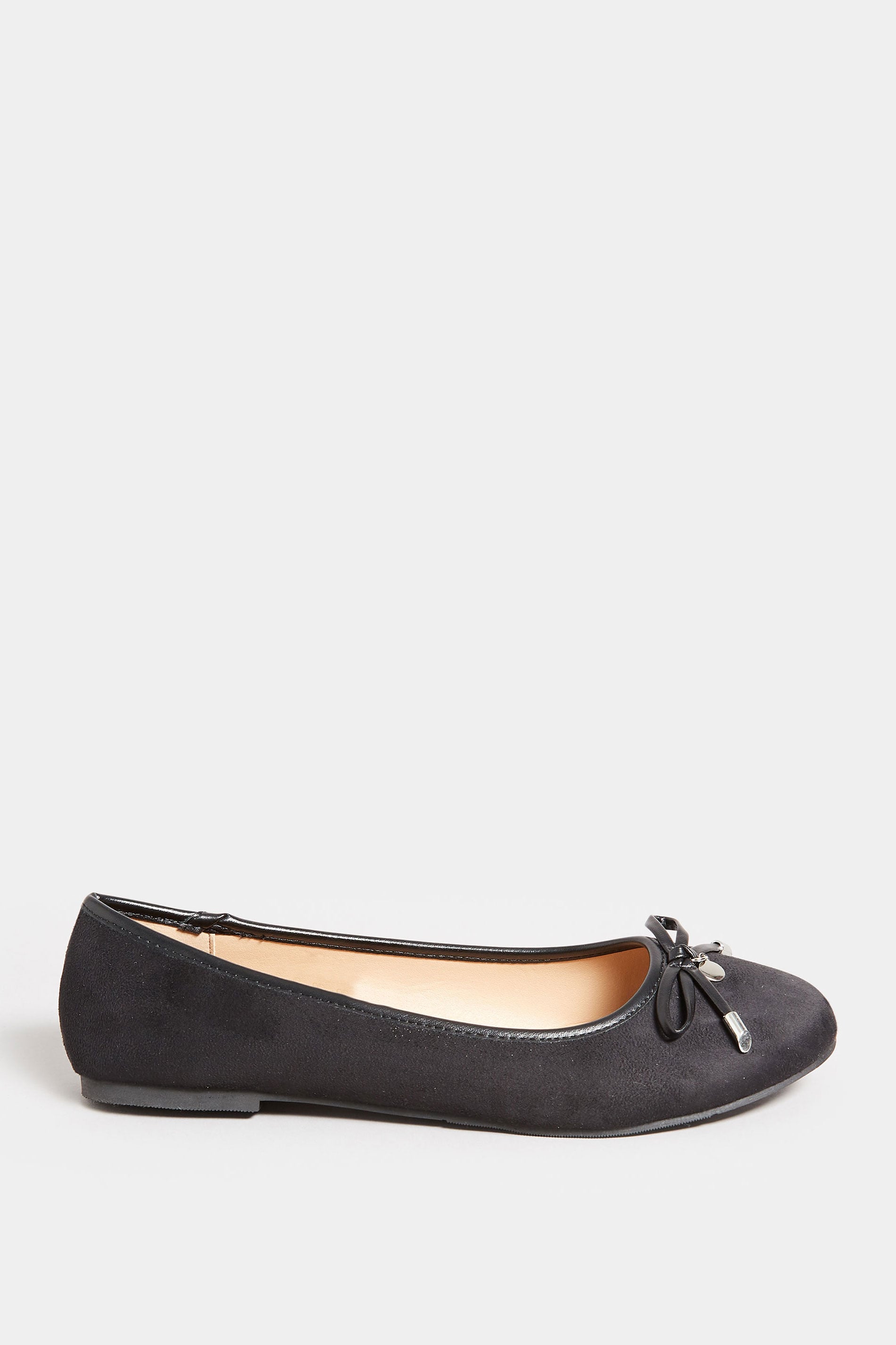  LTS - Ballerines Noires Noeud Effet Daim Regular Fit