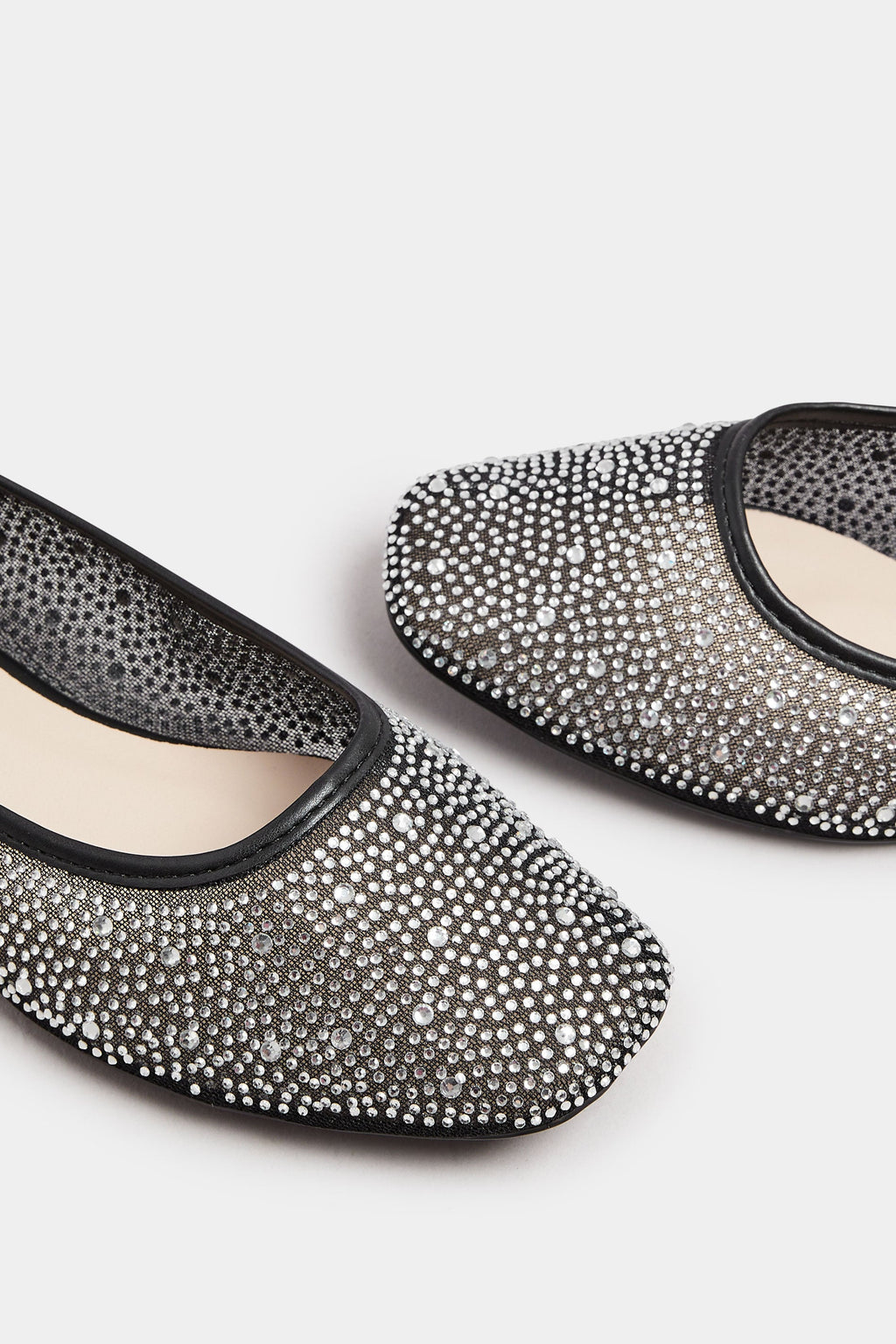  Ballerines Noires à Strass Pieds Larges E