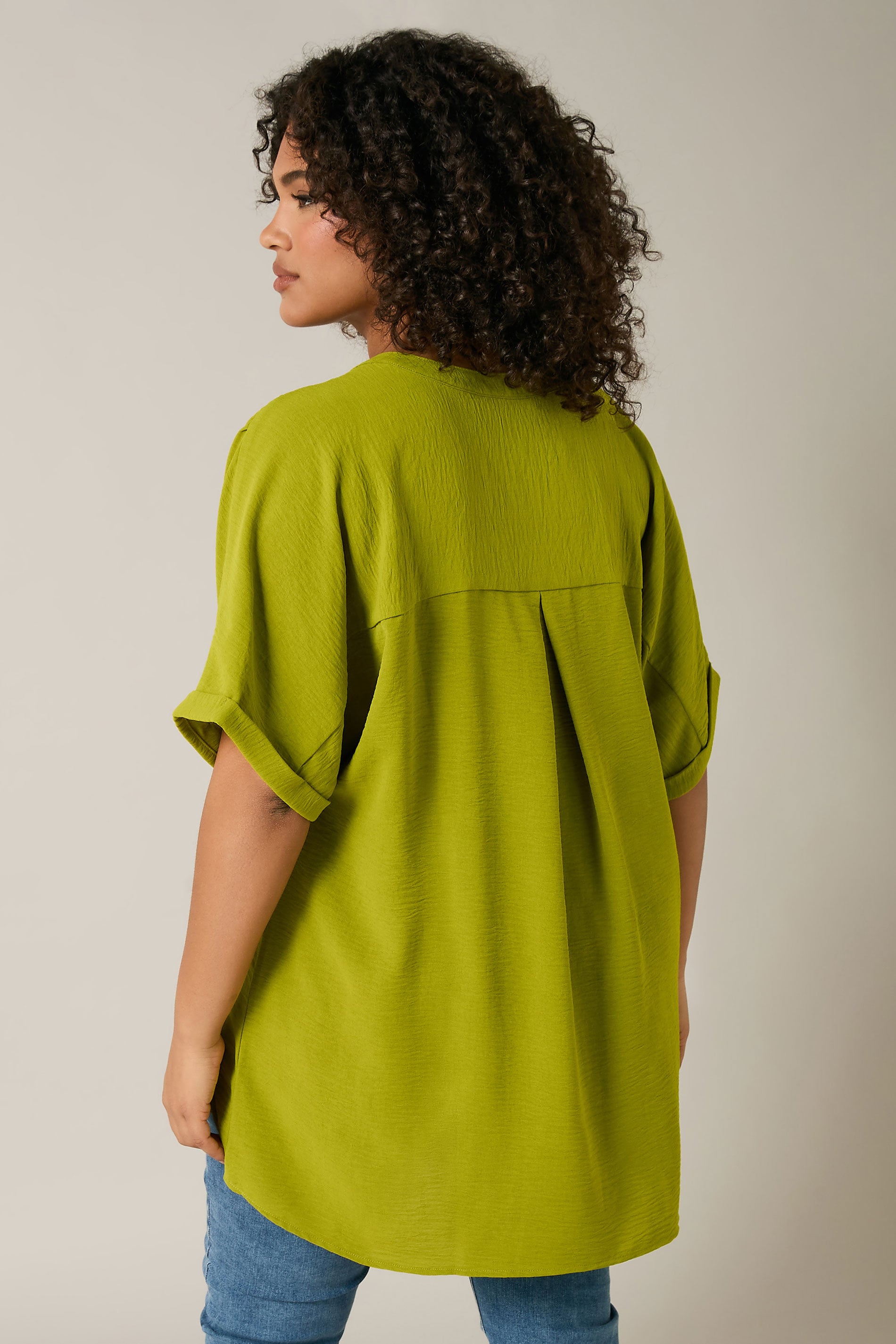  EVANS Curve Chartreuse Green Overhead Utility Shirt