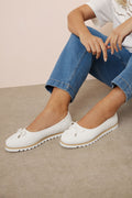  Ballerines Tissées Blanches En Coupes Wide E Et Extra Wide EEE