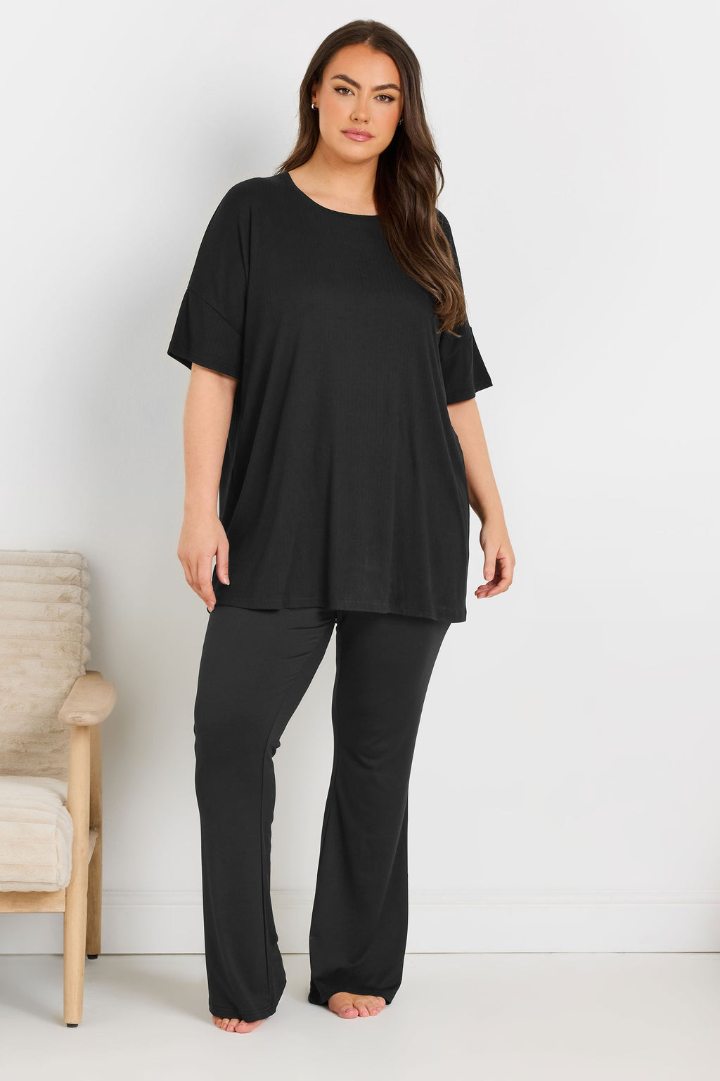  YOURS - Bas De Pyjama Noir Ample En Jersey