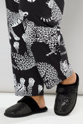  Chaussons Mules à Paillettes Noires