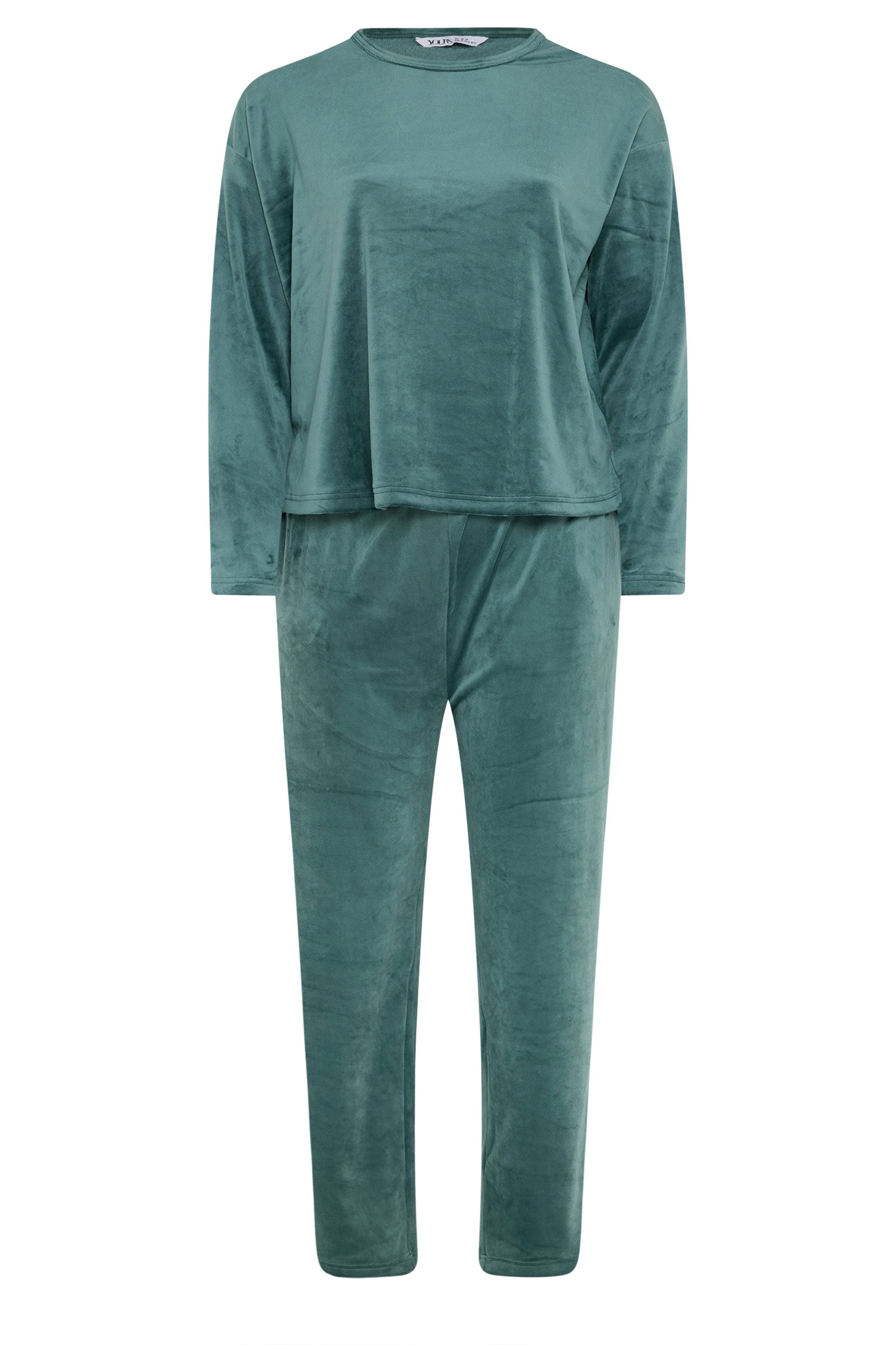  YOURS Curve Ensemble De Pyjama Super Luxe Vert