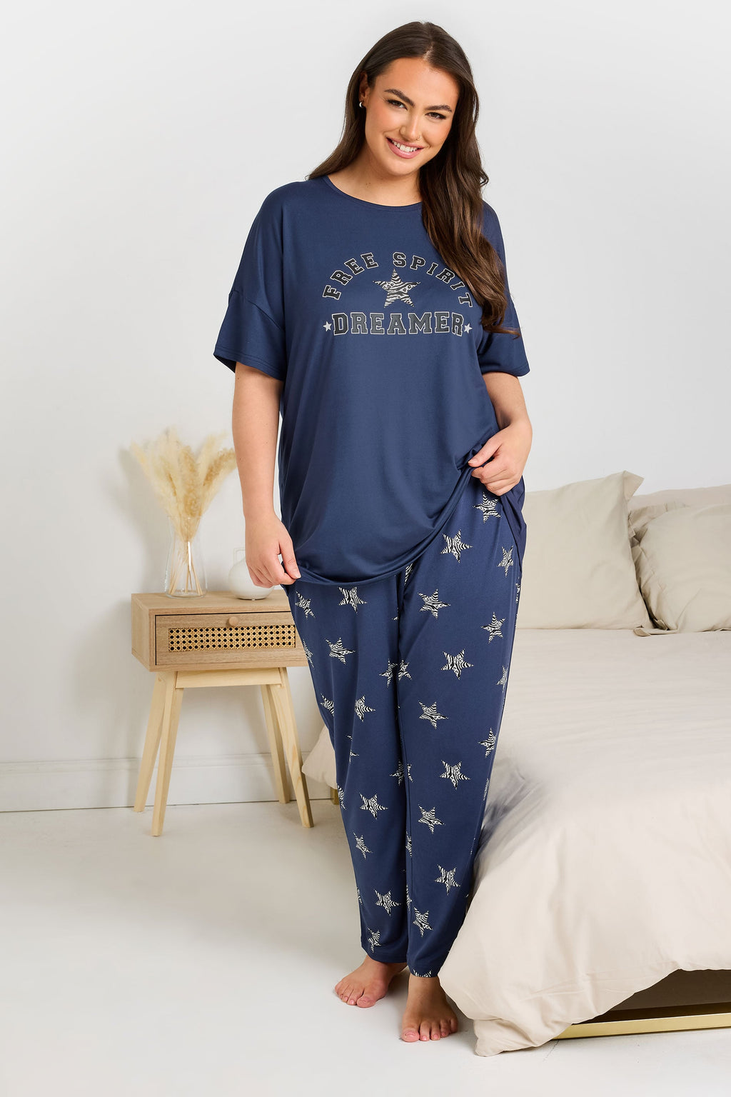  YOURS - Ensemble De Pyjama Bleu Marine 'Free Spirit Dreamer'