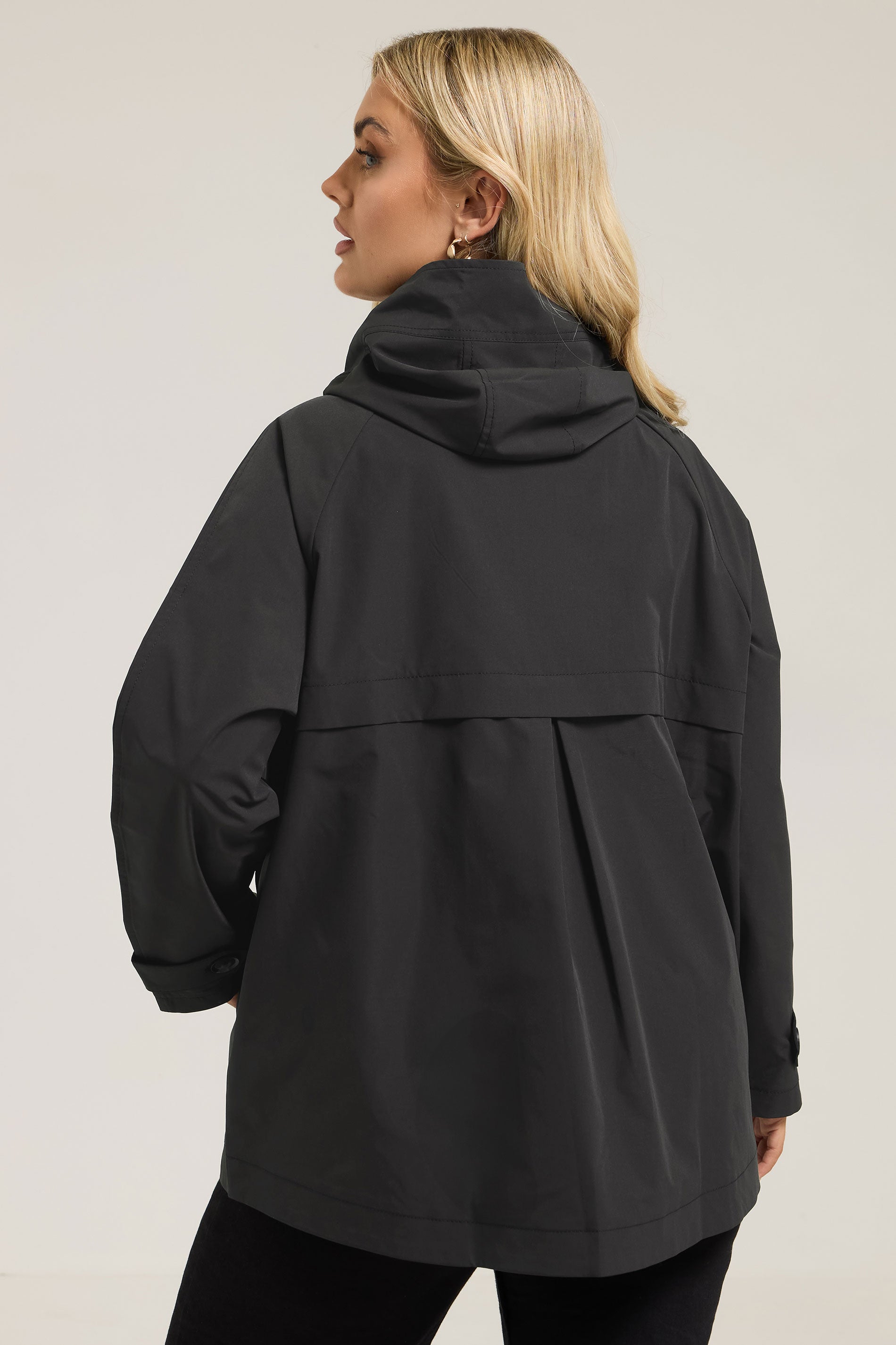  YOURS Curve Veste Raglan à Capuche Noire