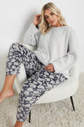  YOURS - Ensemble Loungewear Gris Animal En Peluche