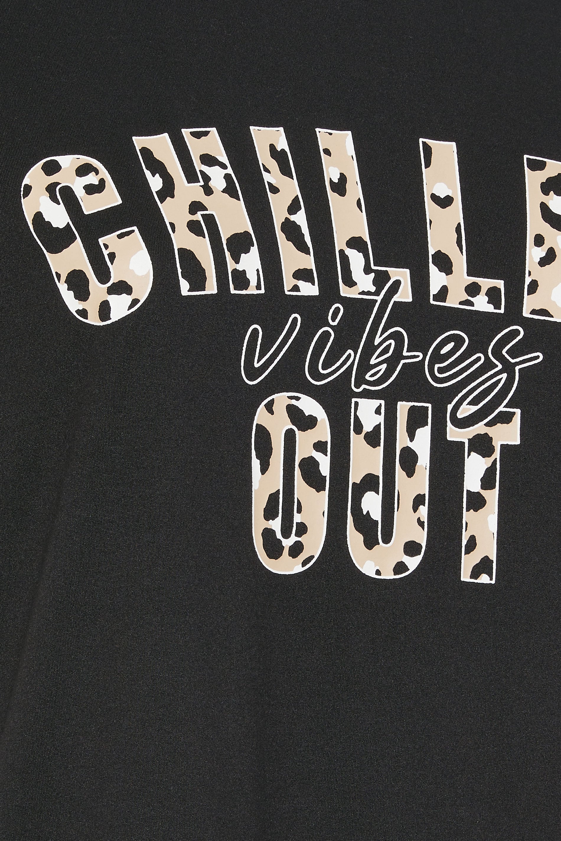 YOURS - Ensemble De Pyjama Noir & Beige 'Chilled Out Vibes'