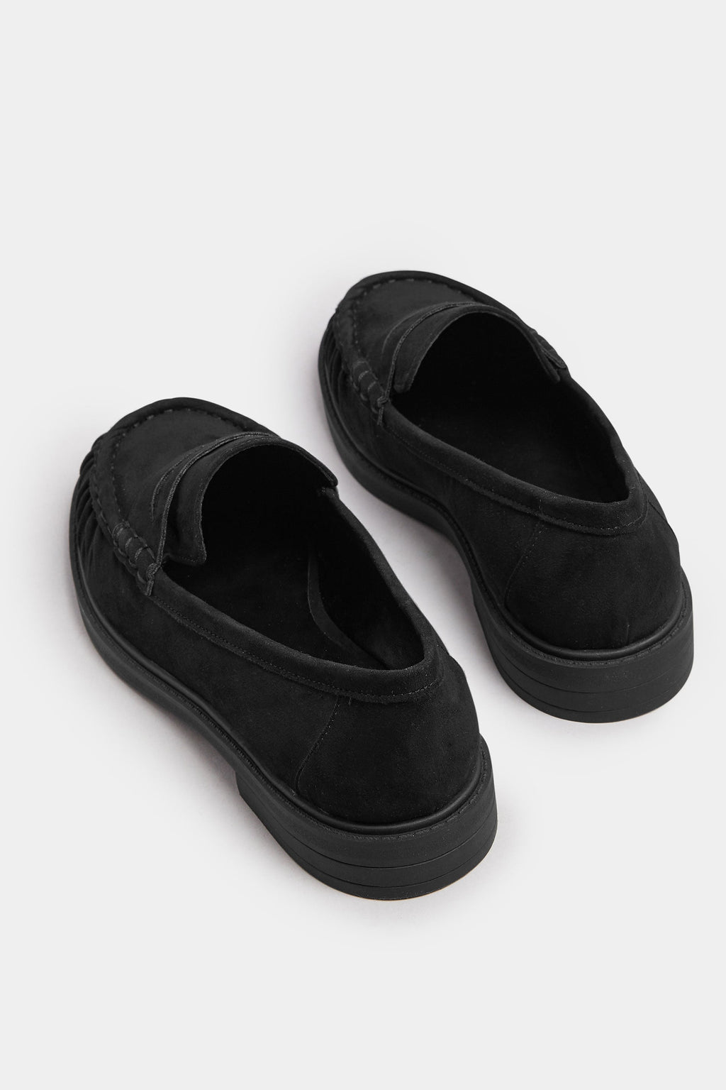  Mocassins Froncés En Similicuir Noir, Coupe Extra Large EEE