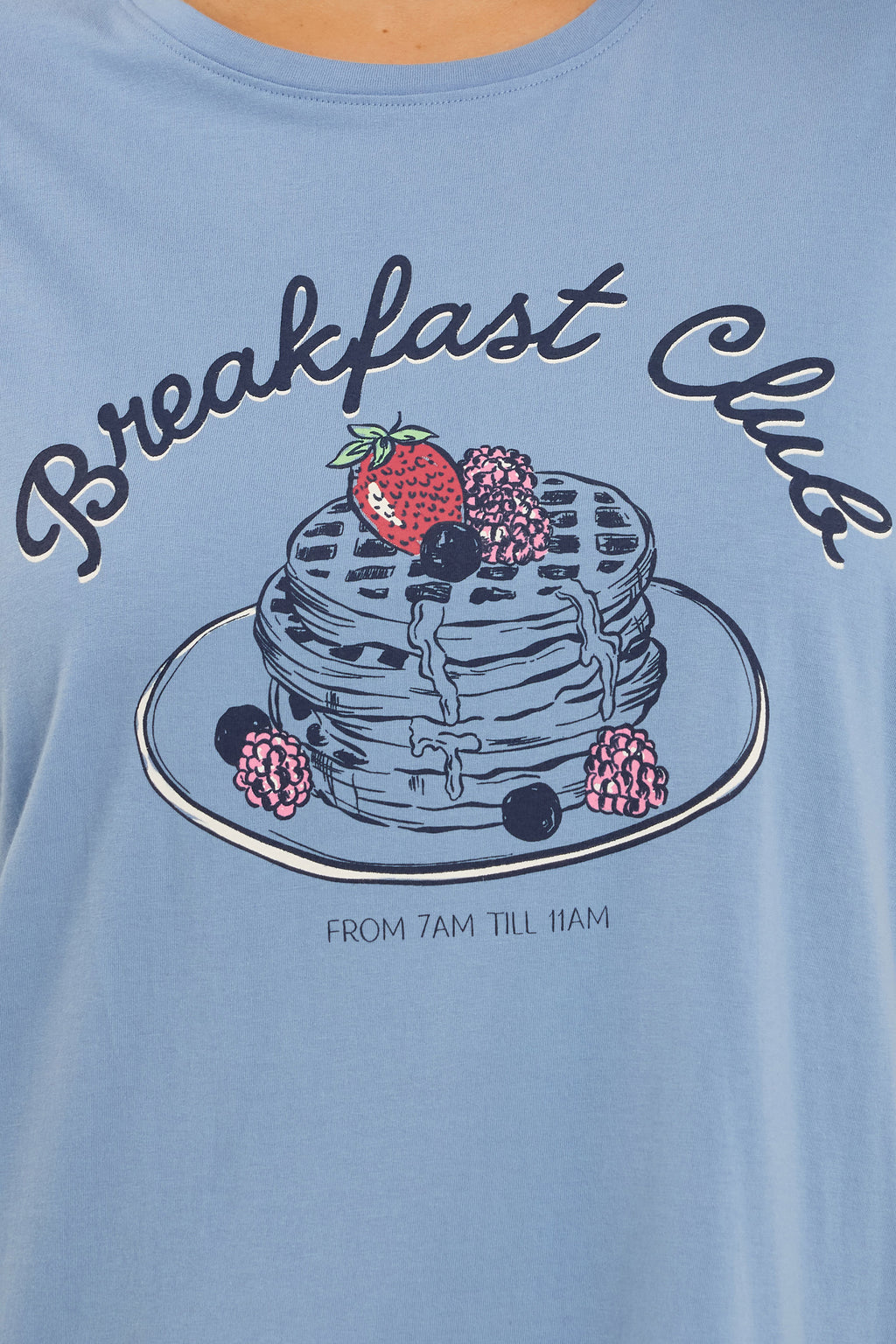  YOURS Curve Chemise De Nuit Bleue « Breakfast Club »
