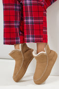  Chaussons Bottes à Point De Surjet Marron Clair
