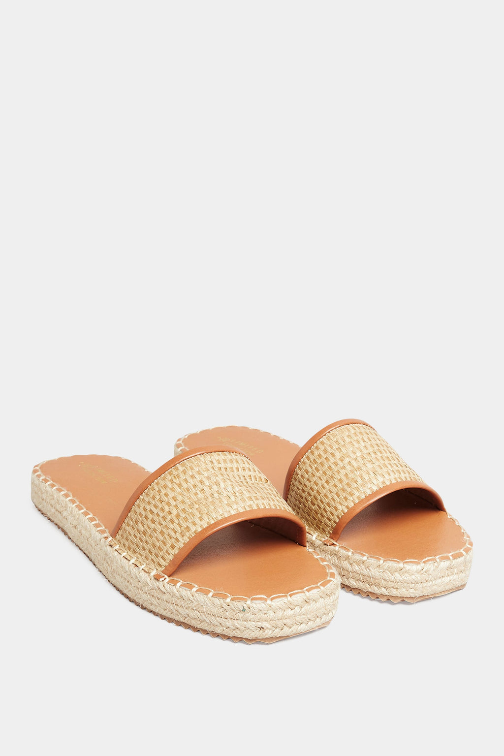  Espadrilles-Mules Marrons Pieds Large E