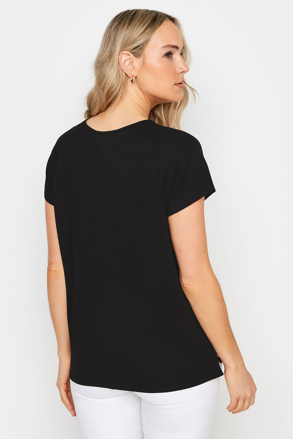  LTS Tall Black Blurred Abstract Print Front T-Shirt