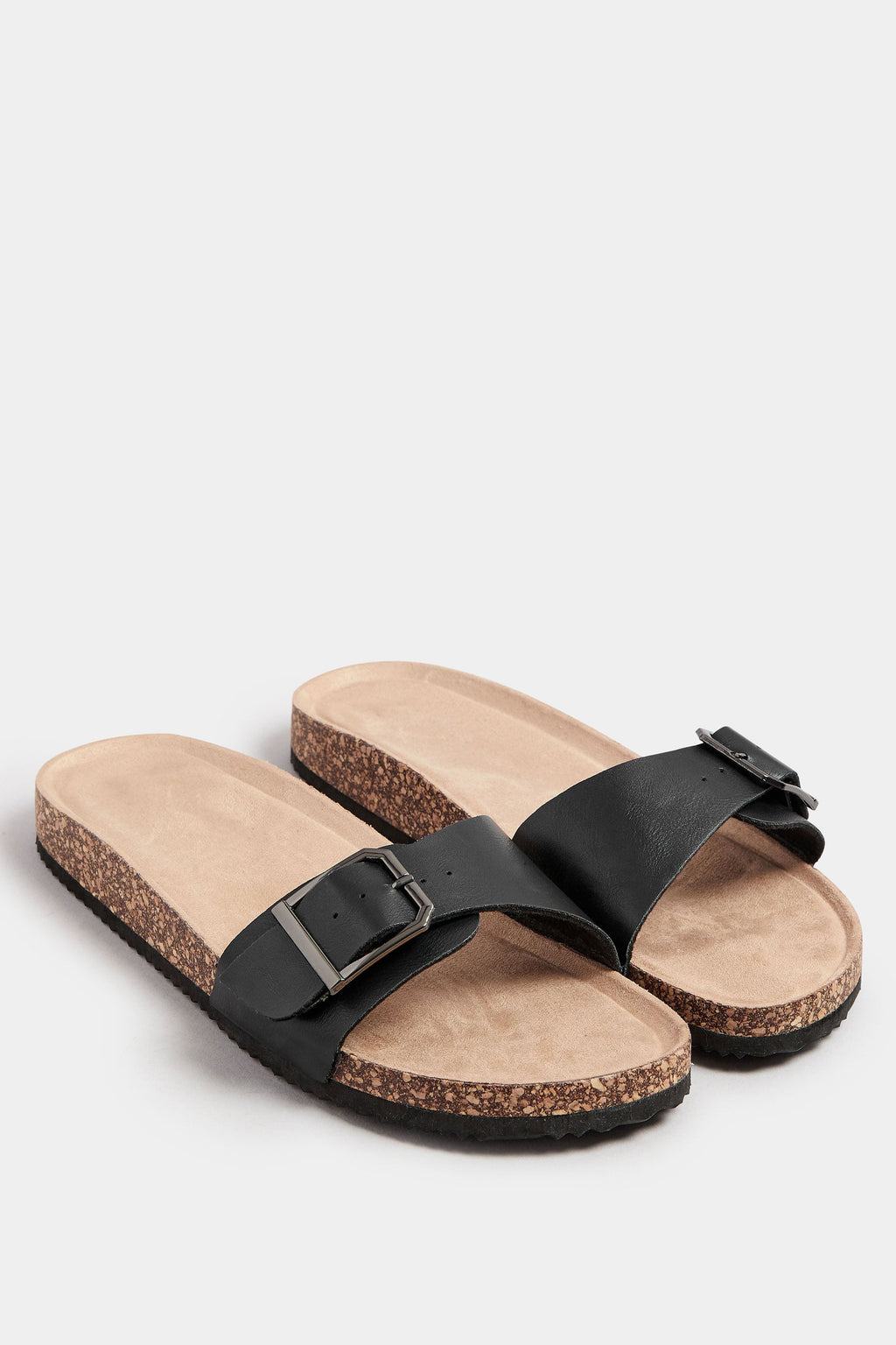  Sandales Noires à Boucles Pieds Extra Larges EEE