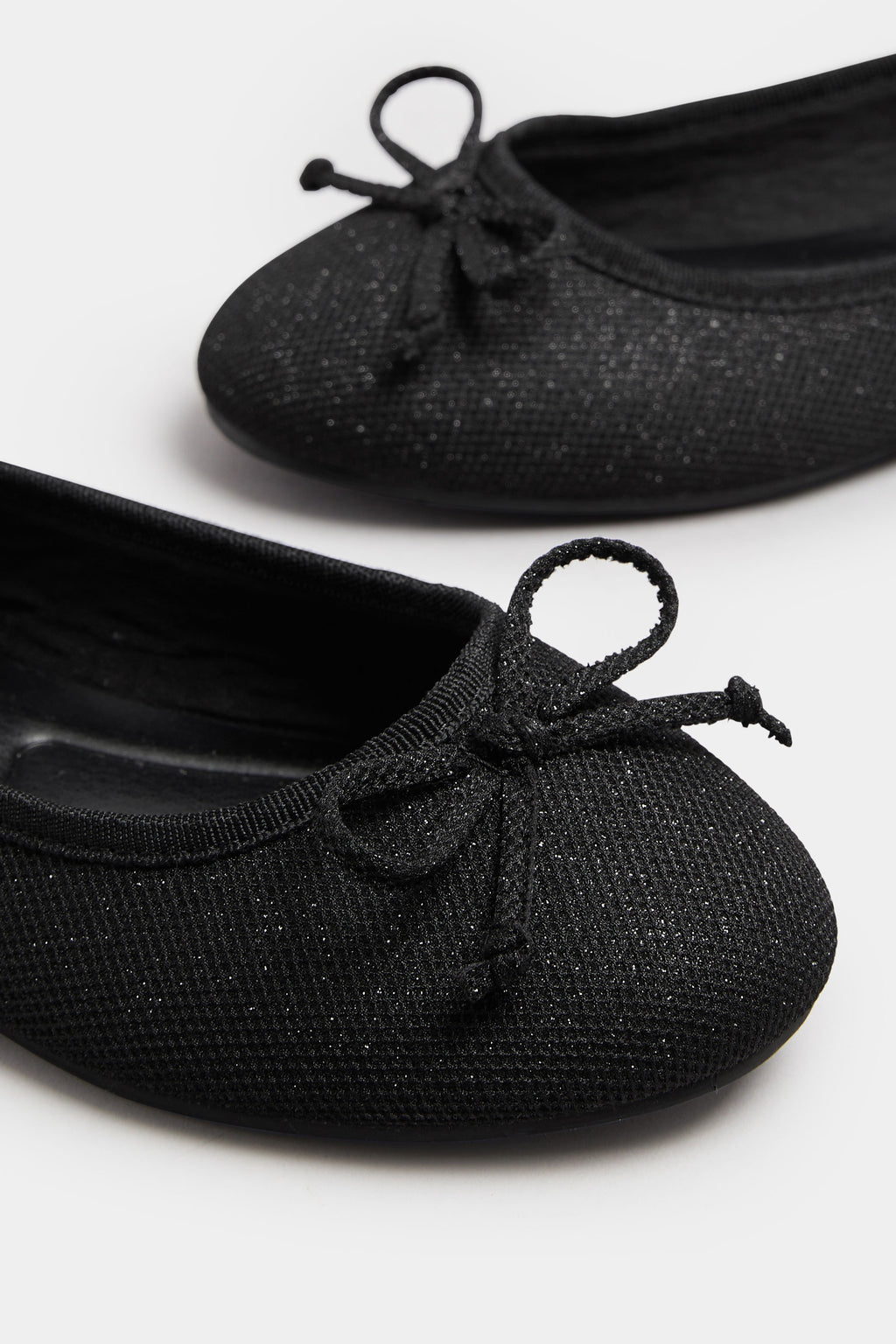  Ballerines Noires Pailletées Extra Larges EEE Fit