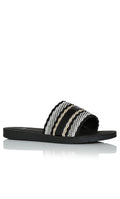  Evans Black & White Weave Sandal