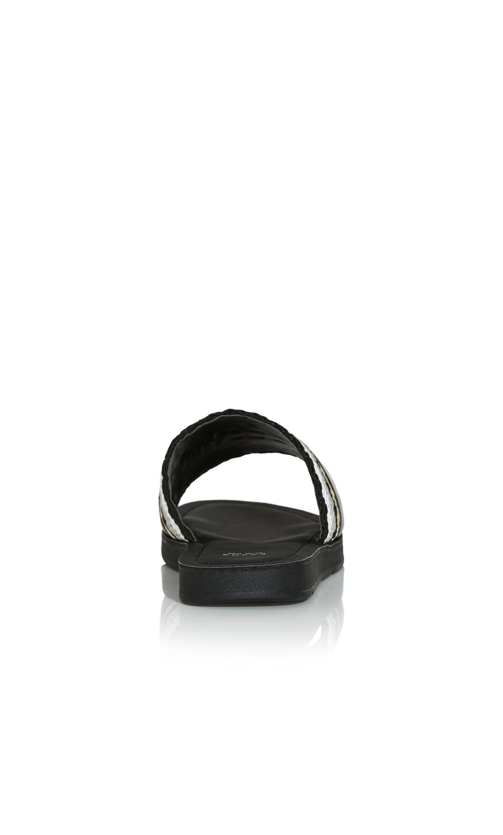  Evans Black & White Weave Sandal