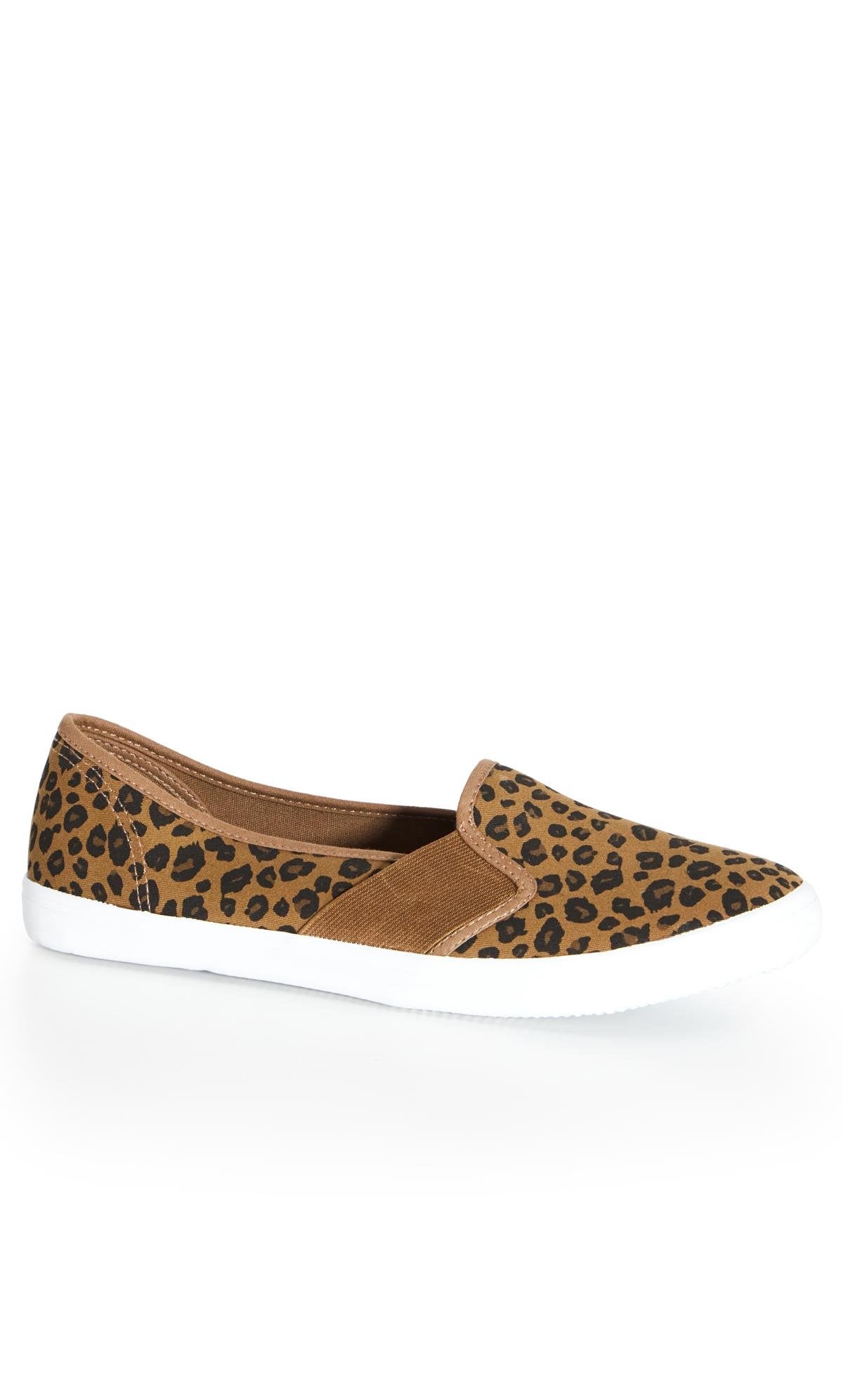  Evans Leopard Print Slip On Shoes
