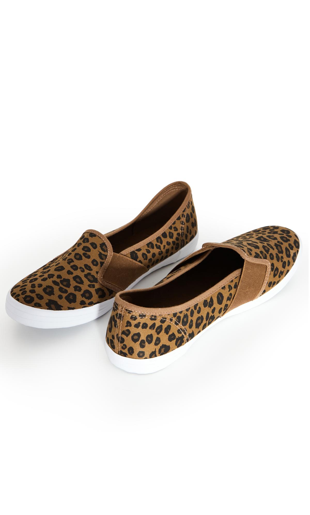  Evans Leopard Print Slip On Shoes