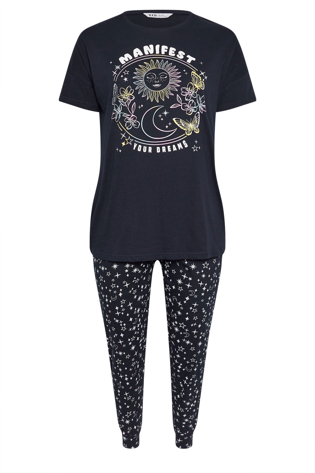  YOURS - Ensemble De Pyjama Bleu Marine 'Manifest' Design Étoiles