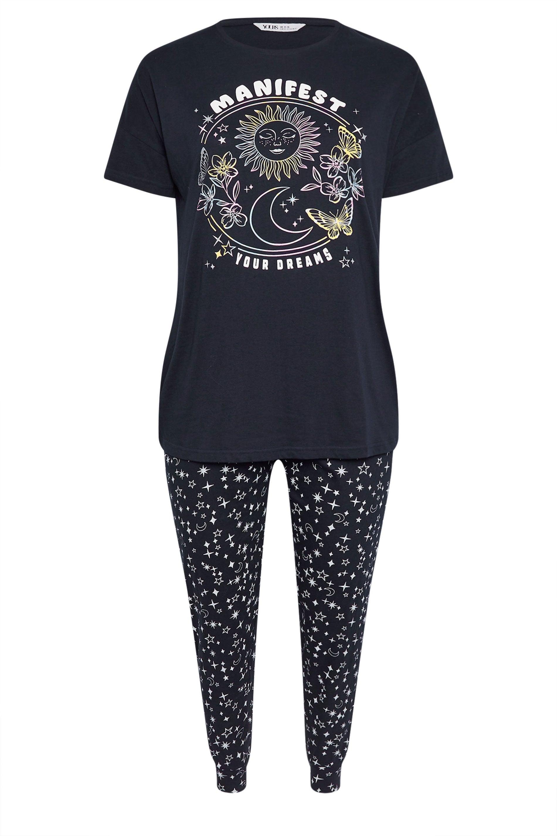  YOURS - Ensemble De Pyjama Bleu Marine 'Manifest' Design Étoiles