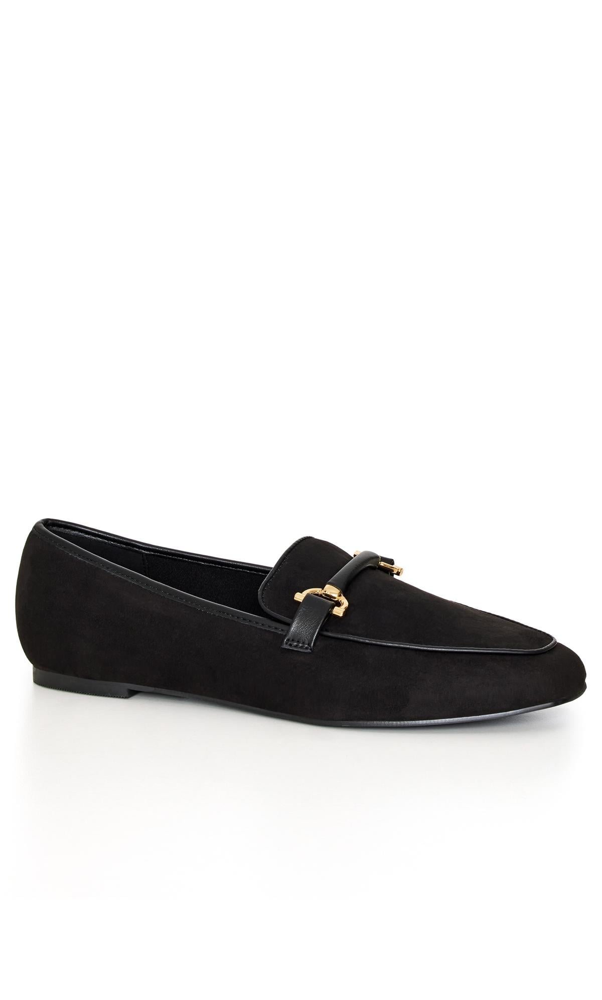  Evans Faux Suede Black Loafer