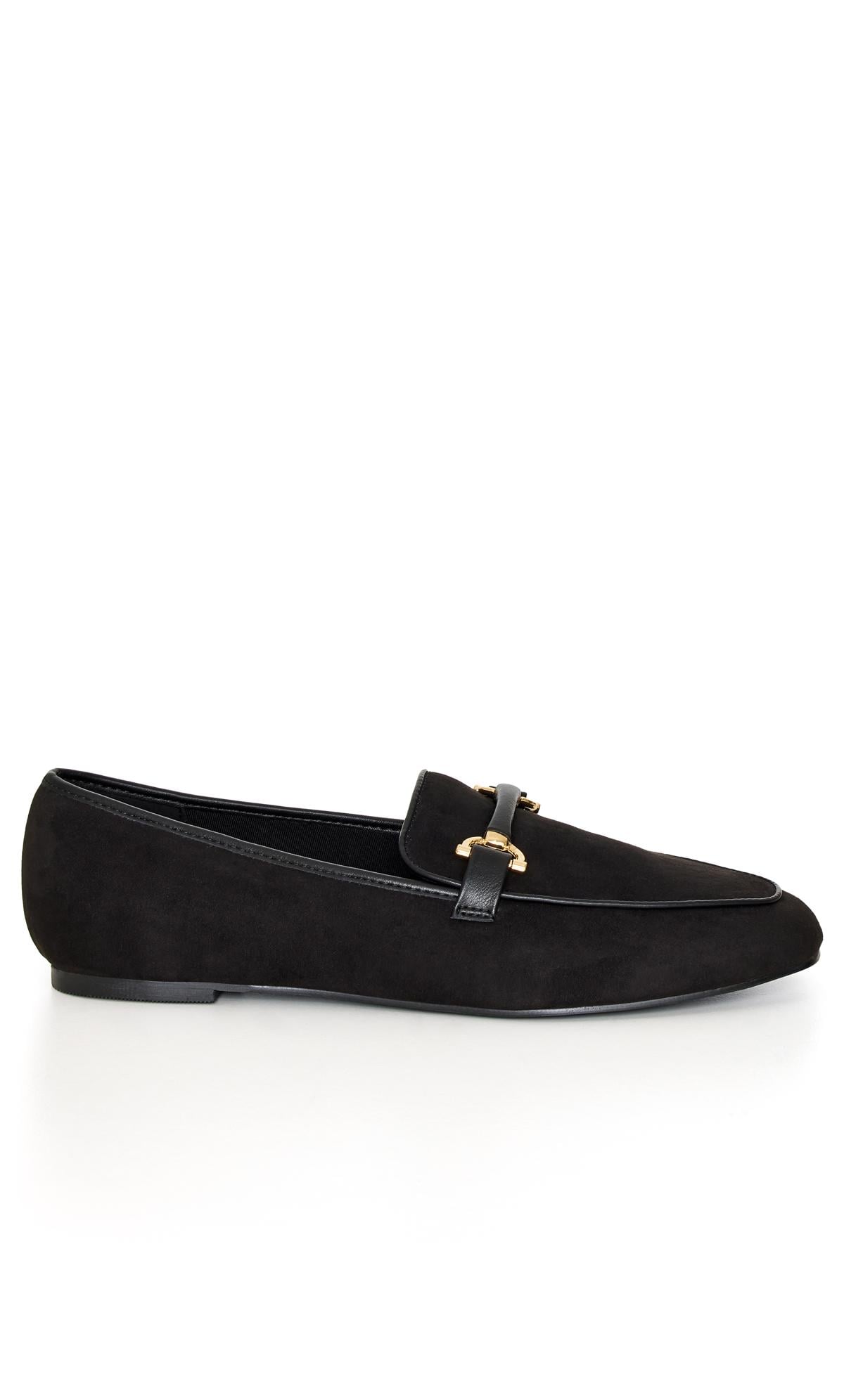  Evans Faux Suede Black Loafer