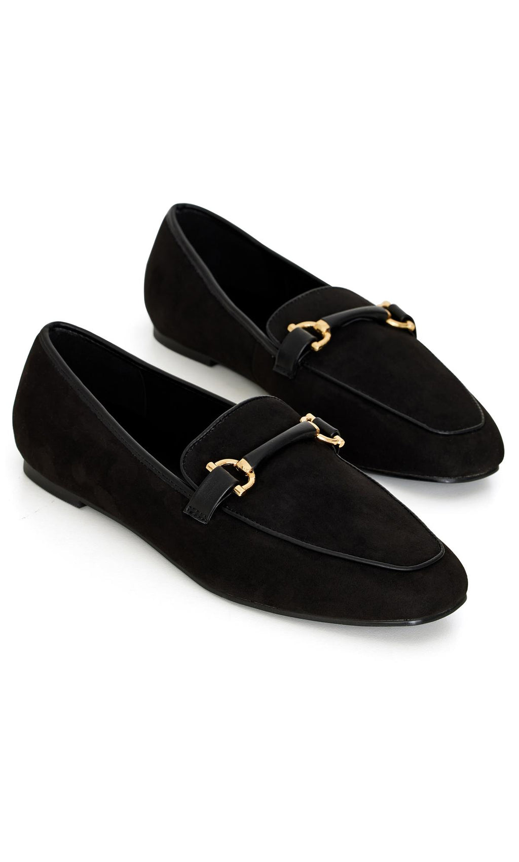  Evans Faux Suede Black Loafer