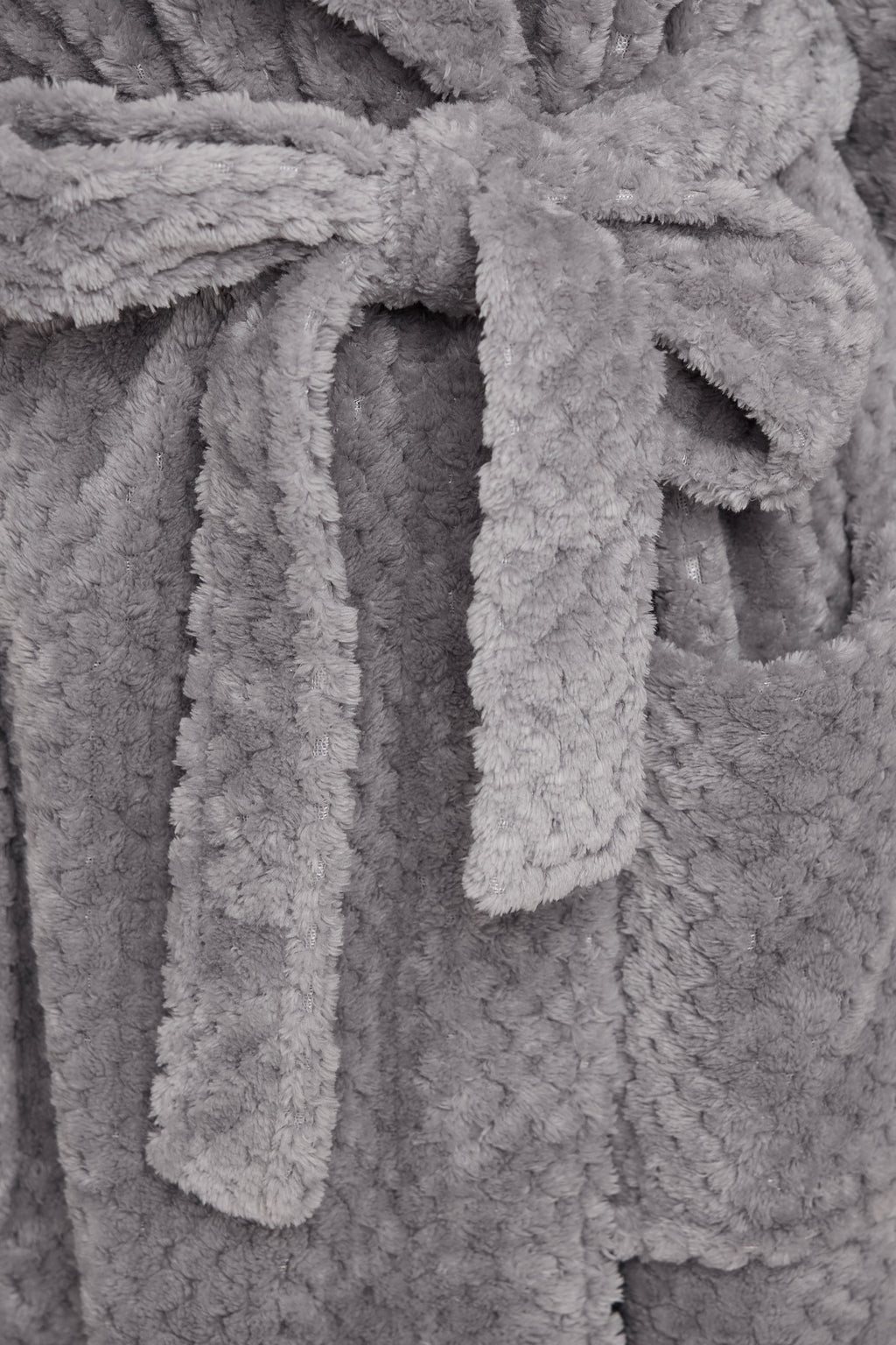  M&Co Grey Textured Shawl Dressing Gown