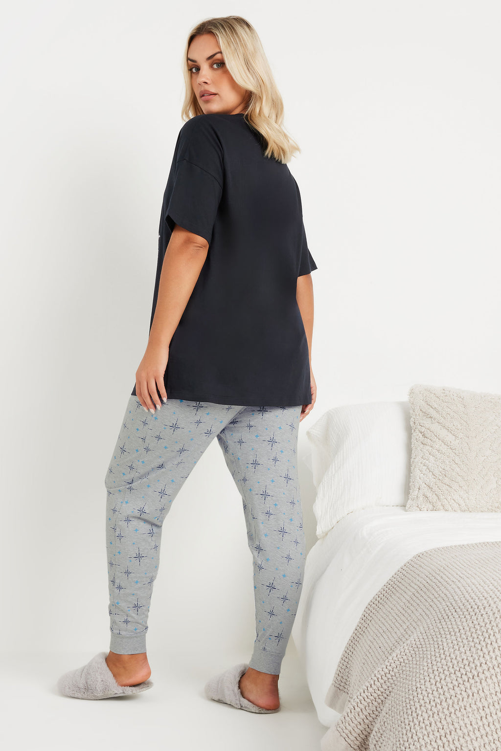  SNOOPY - Ensemble De Pyjama Bleu Marine & Gris 'Relax'