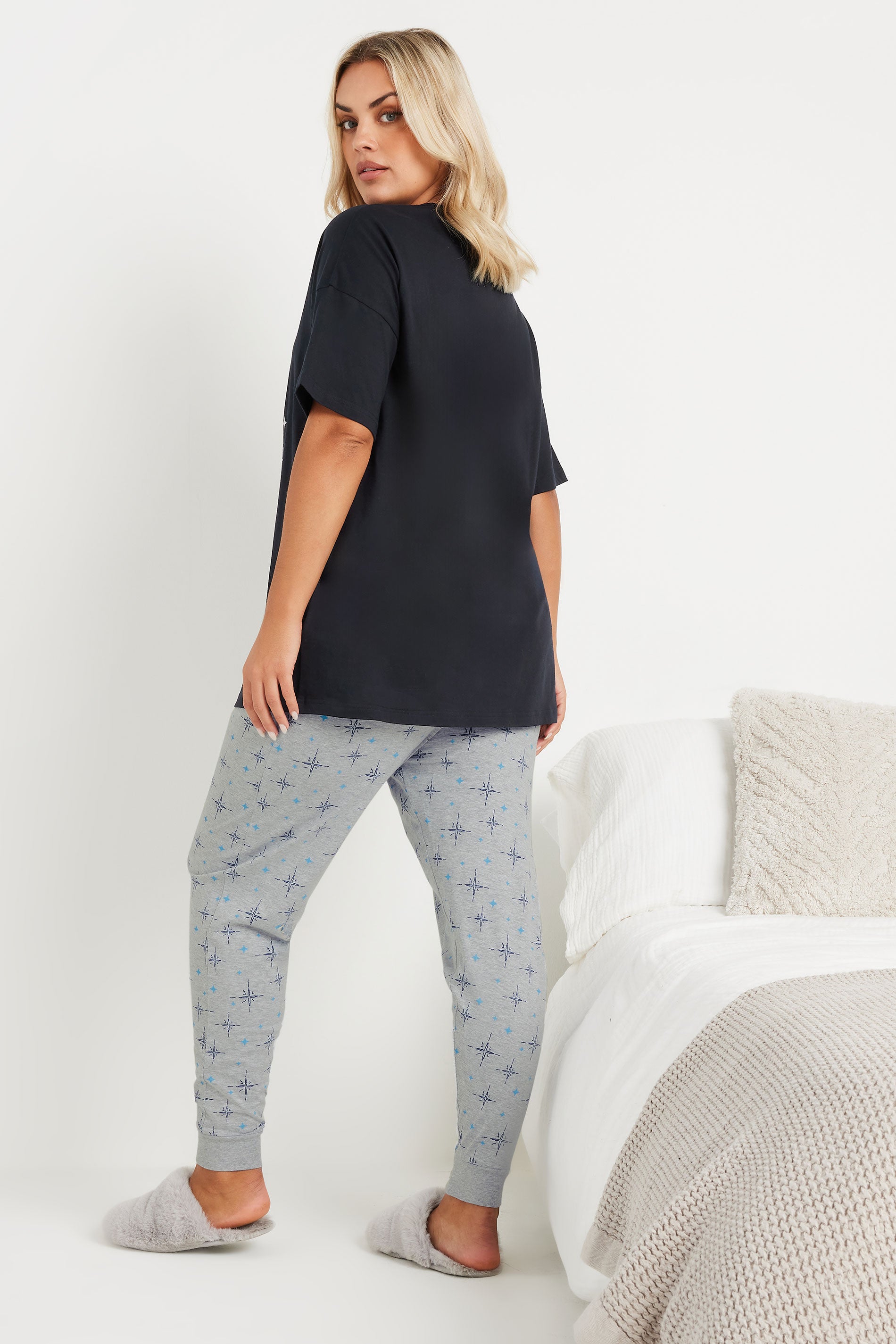  SNOOPY - Ensemble De Pyjama Bleu Marine & Gris 'Relax'