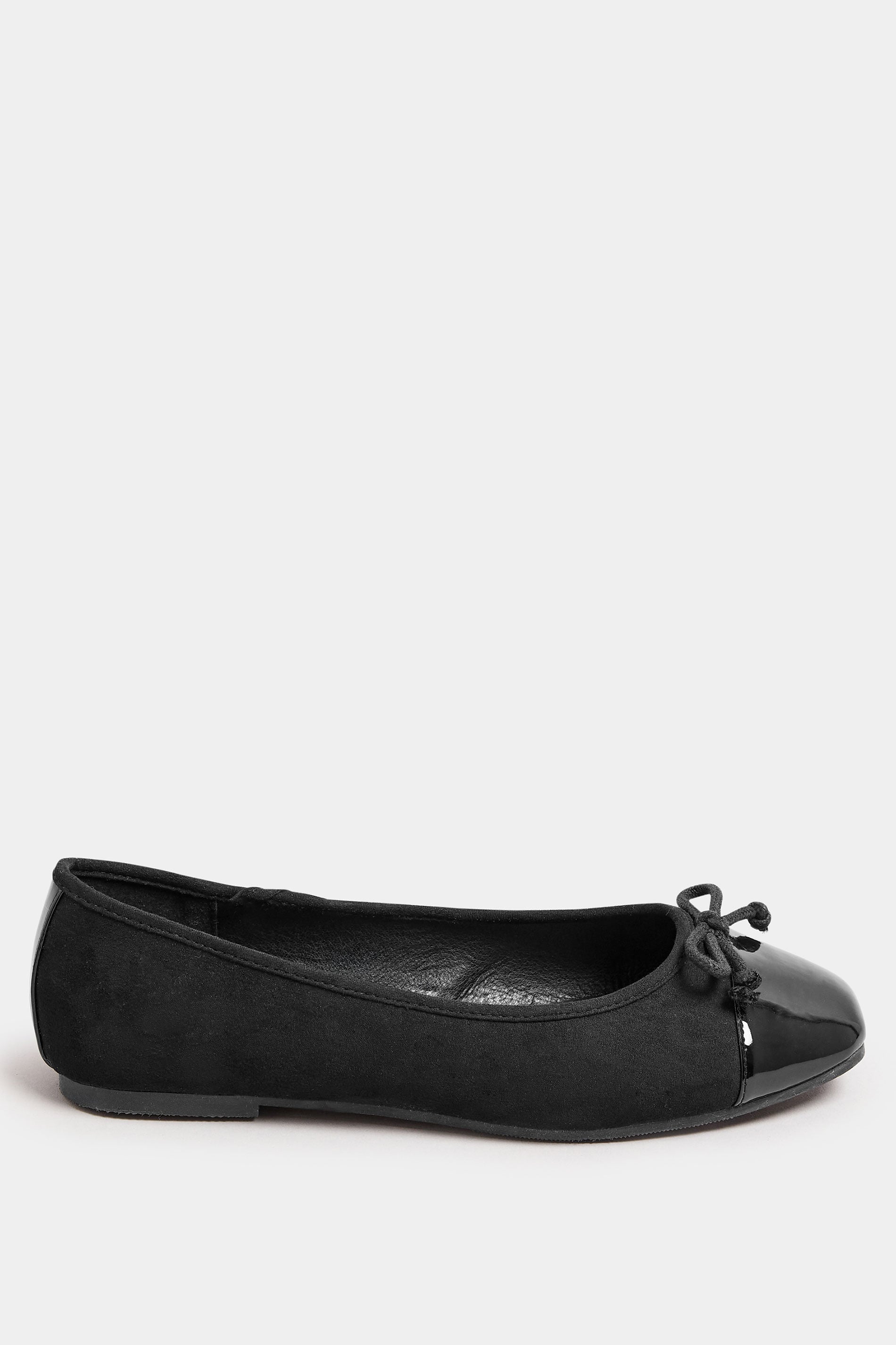  Ballerines Noires Carrées à Noeuds Vernies Pieds Extra Larges EEE