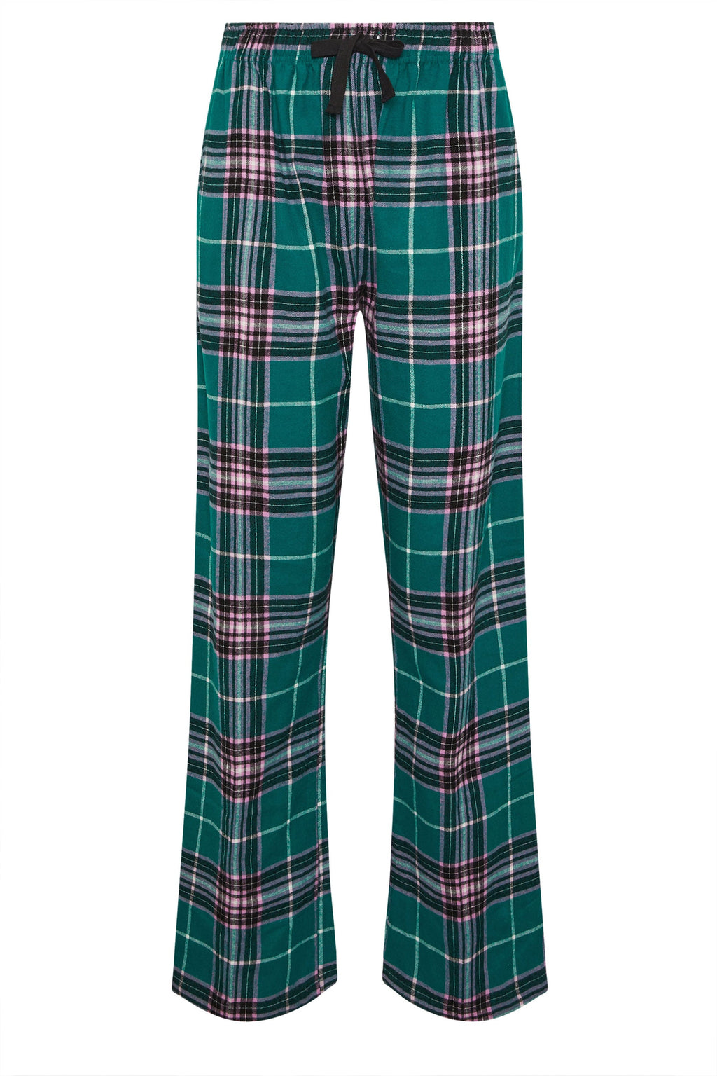  LTS Tall Turquoise Green Cotton Check Pyjama Bottoms