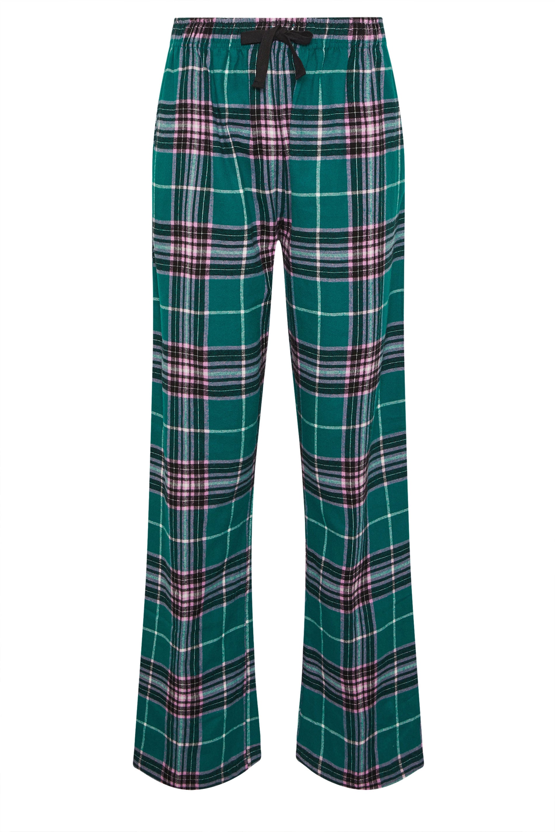  LTS Tall Turquoise Green Cotton Check Pyjama Bottoms