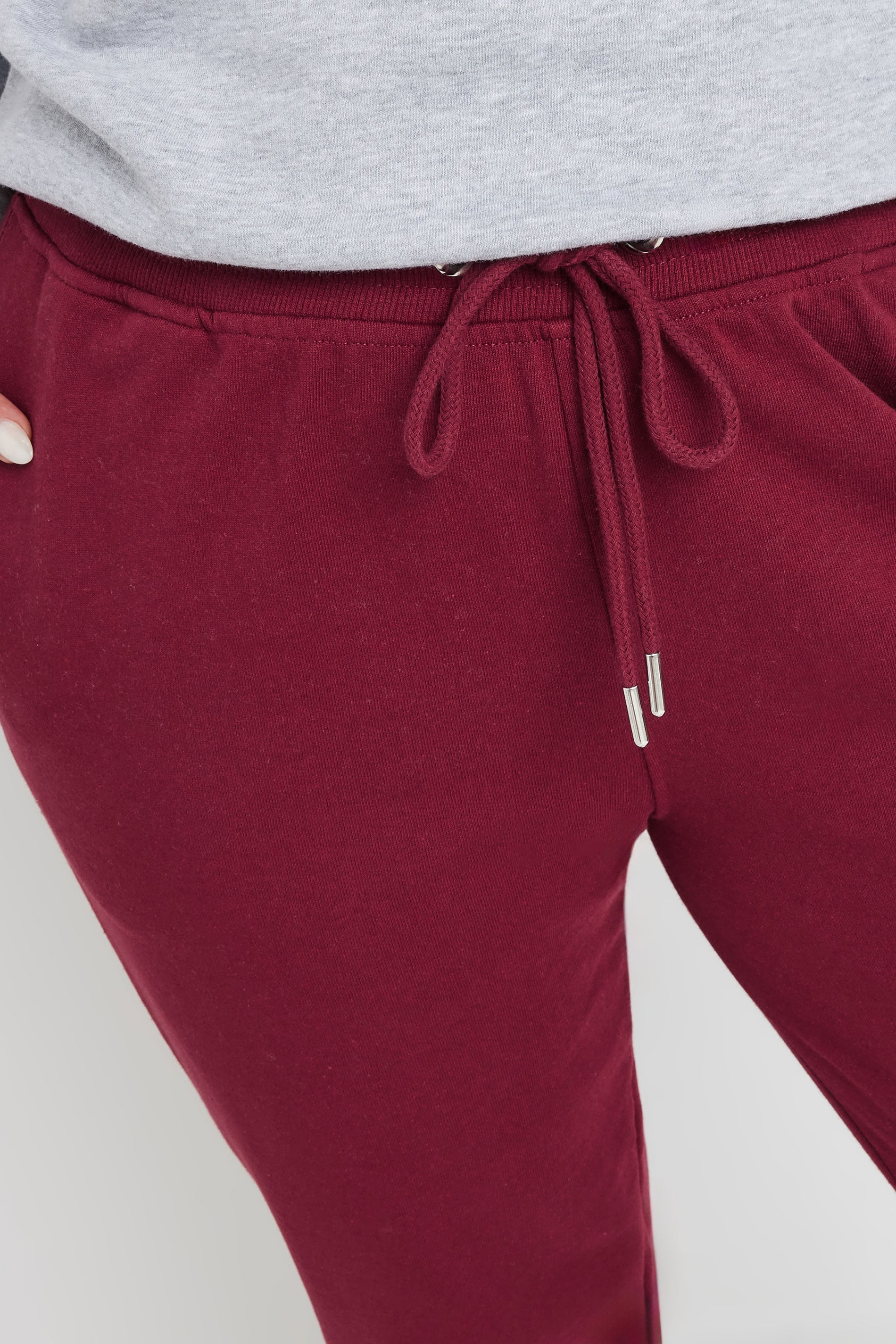  YOURS - Jogging Bordeaux Taille Élastique En Jersey