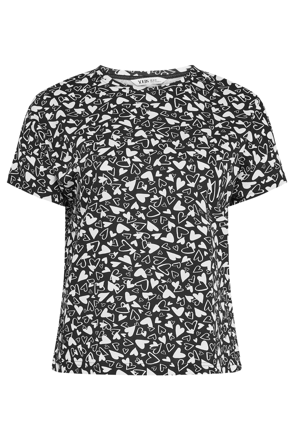  YOURS - Lot De 4 Pièces De Pyjamas Noir & Blanc Slogan