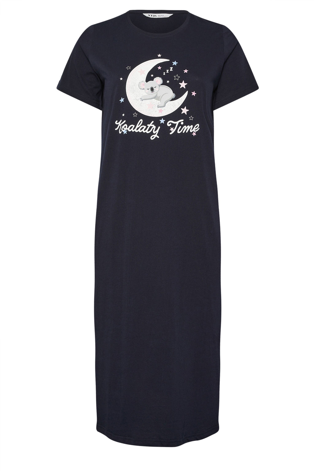  YOURS Curve Lot De 2 Chemises De Nuit Midaxi Bleu Marine « Koalaty Time »
