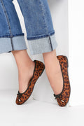  LTS - Ballerines Marrons Design Léopard Regular Fit
